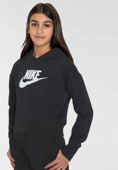 Nike Sportswear Kapuzensweatshirt Club Big Kids' (Girls) French Terry Cropped Hoodie