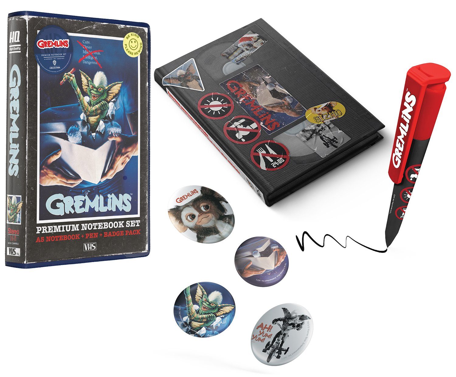 SD Toys Schreibgeräteetui Gremlins Premium Notizbuch Set VHS Design