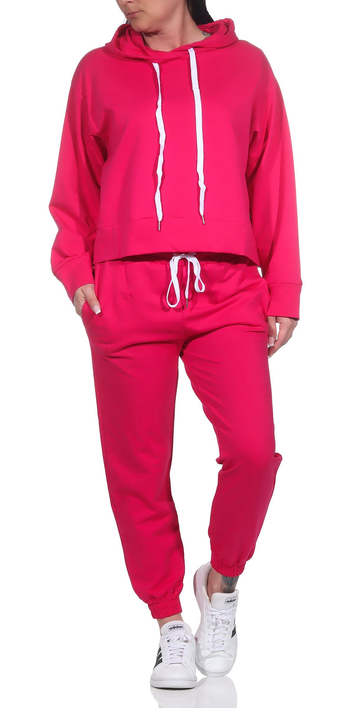 CLEO STYLE Jogginganzug Damen Jogginganzug 83991 Pink günstig online kaufen