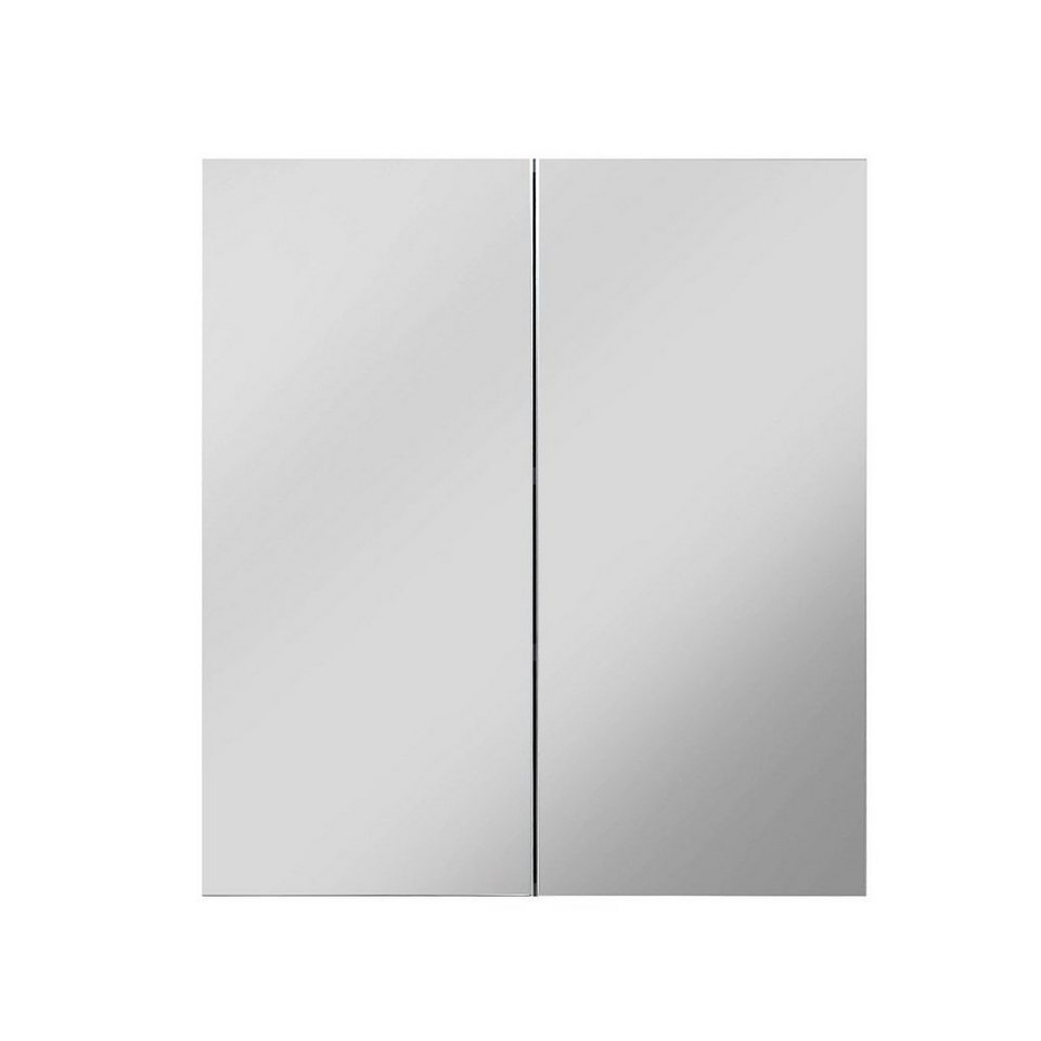 ebuy24 Badezimmer-Set Line Bad Spiegelschrank 2 Türen rauchsilber, Spieg