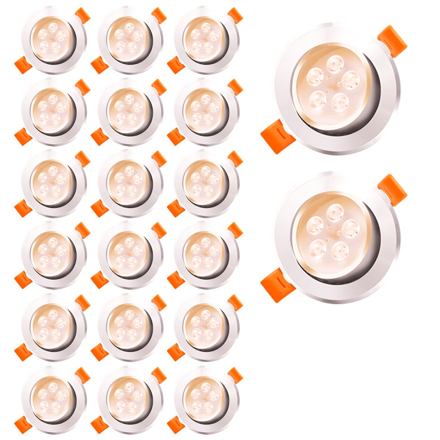 Platinen 5W Einbaustrahler Einbau-Spots Spot LED Warmweiß 10-20er LED Led Einbaustrahler LED TolleTour 3W-7W