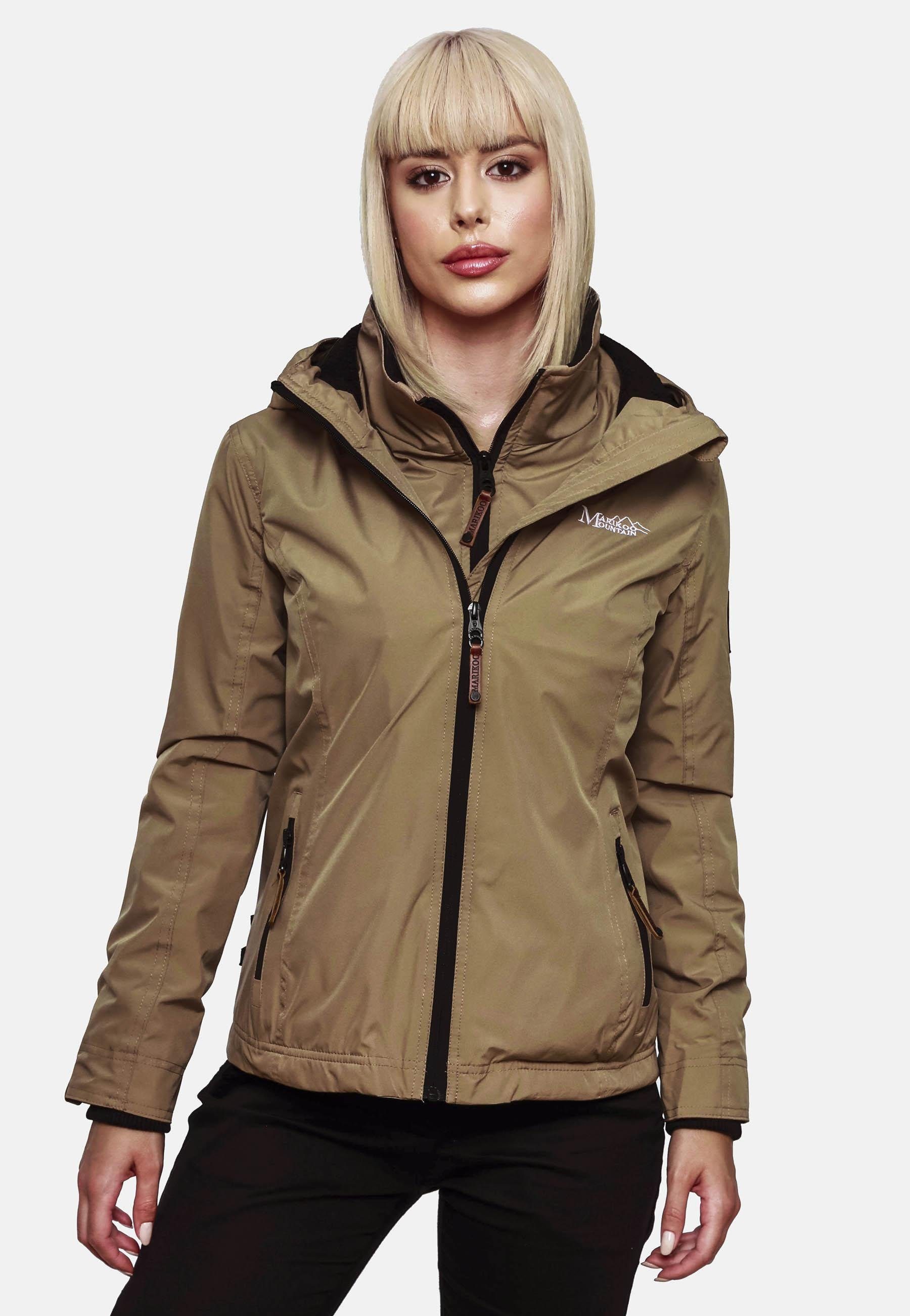 Marikoo Outdoorjacke Erdbeere sportliche Funktionsjacke mit Kapuze