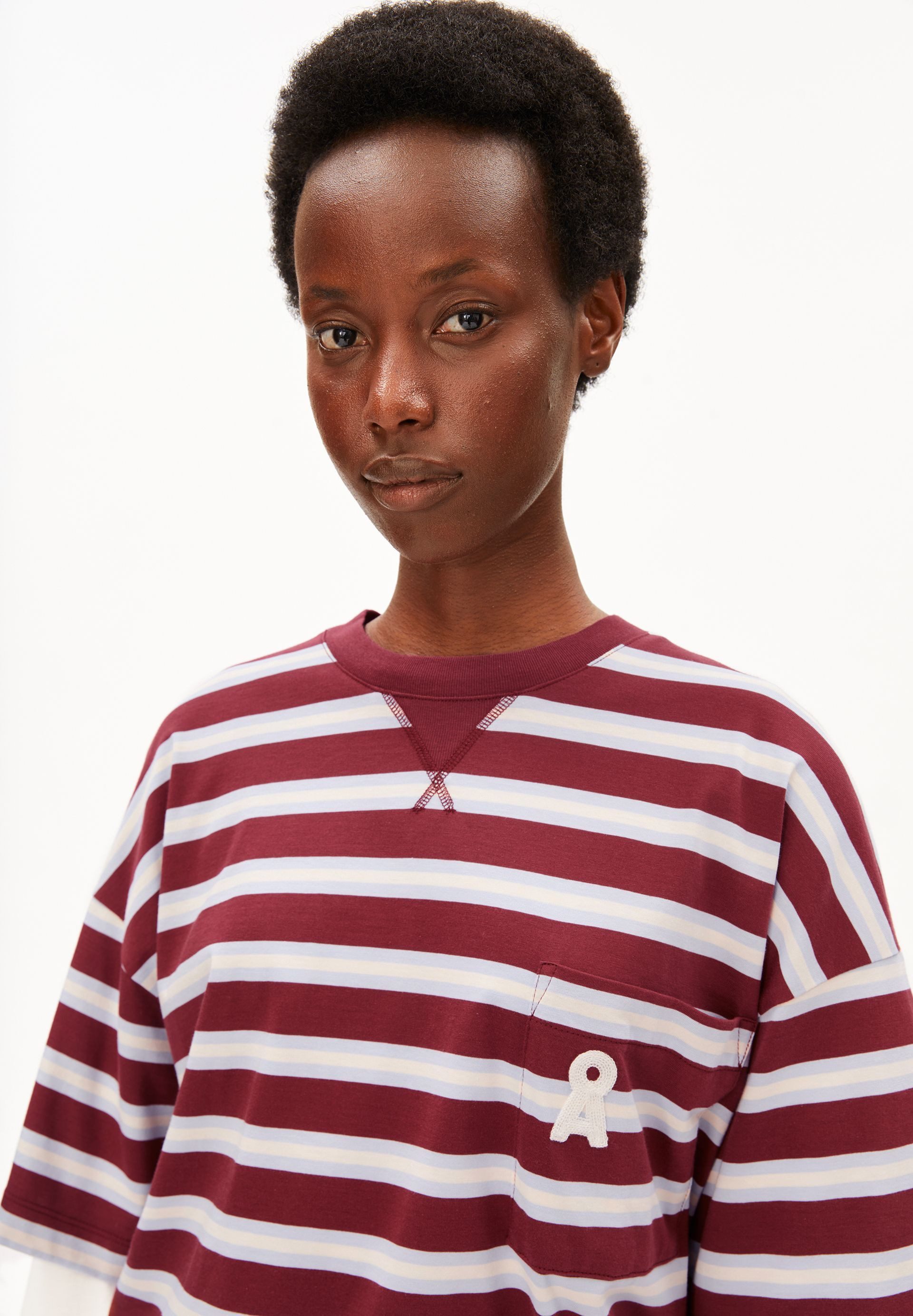 Armedangels T-Shirt ICONIC Å STRIPE T-Shirt aus 100% Bio-Baumwolle Oversized Fit