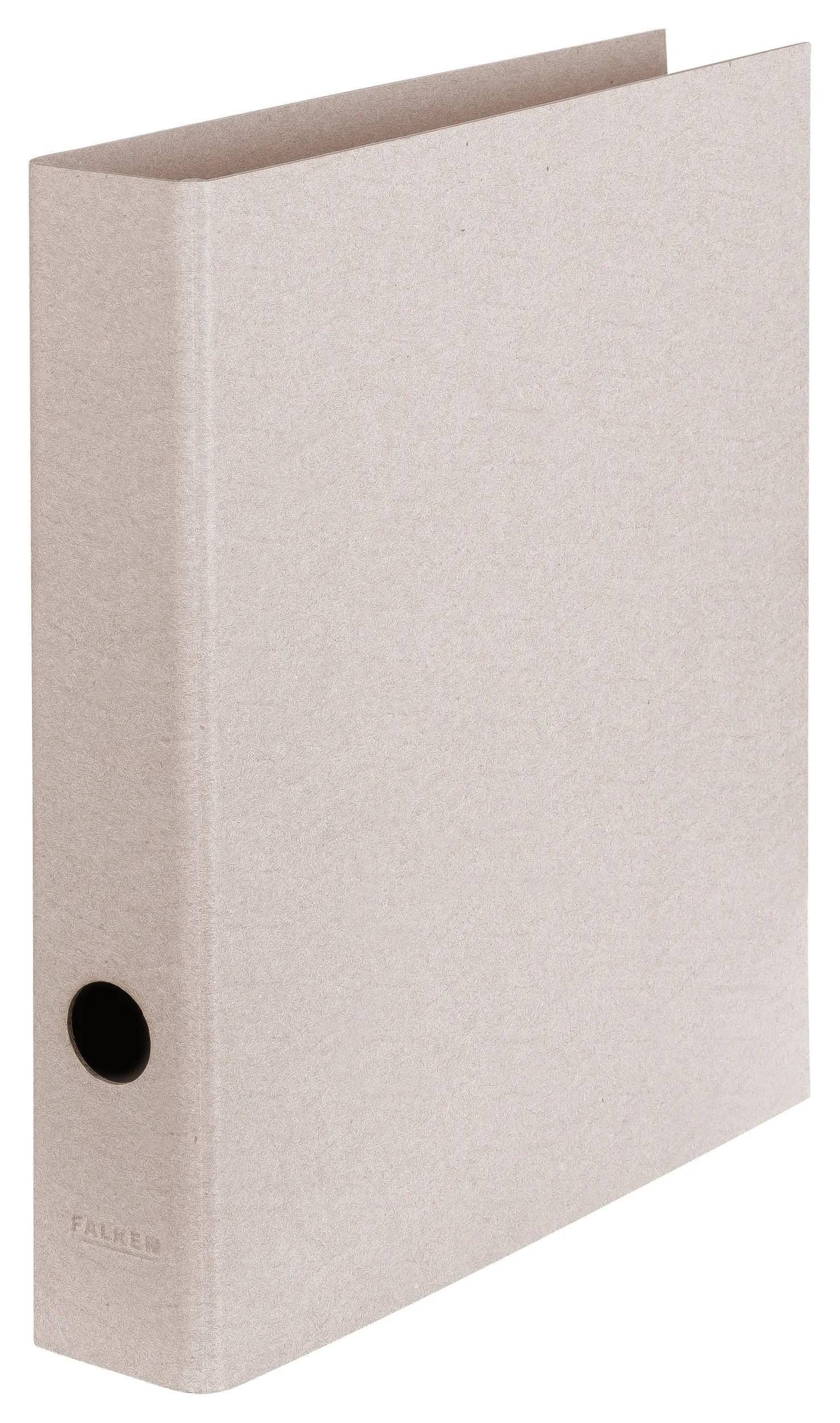 Falken Aktenordner 10x Vegan Ordner PURE Raw A4, ohne Kantenschutz - Grau - 22001584F, Ordner Wolkenmarmor