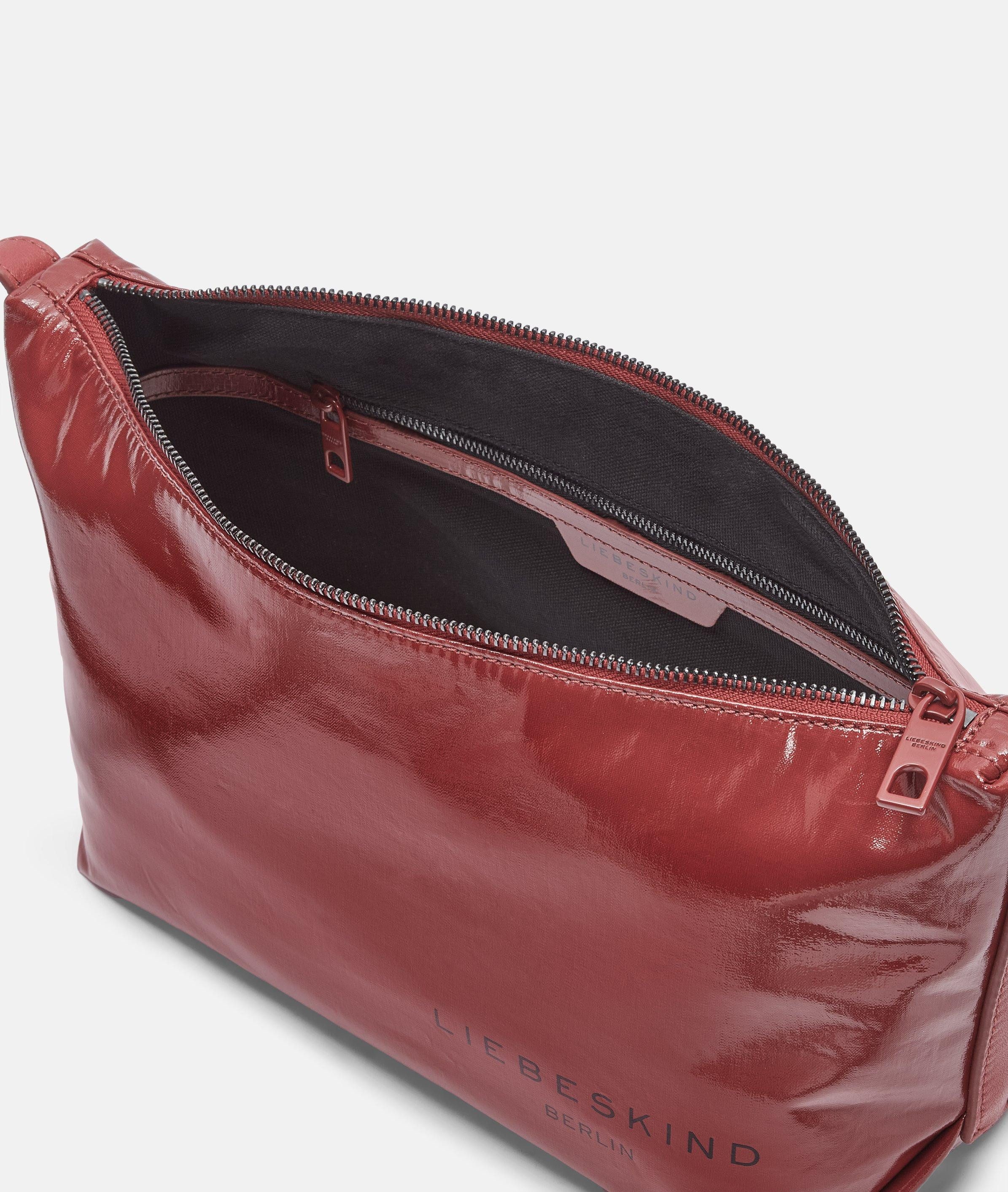 Liebeskind Berlin Umhängetasche Elvira Crossbody M, Geräumige Umhängetasche aus folierter Baumwolle