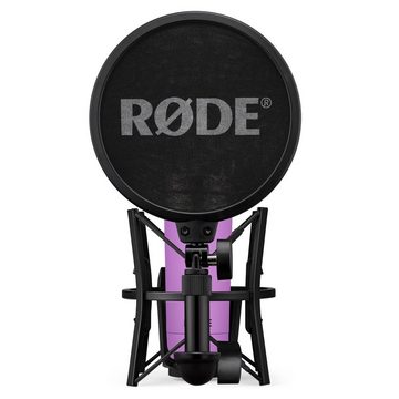 RØDE Mikrofon NT1 Signature Purple (Studio-Mikrofon Lila), mit Mikrofonständer