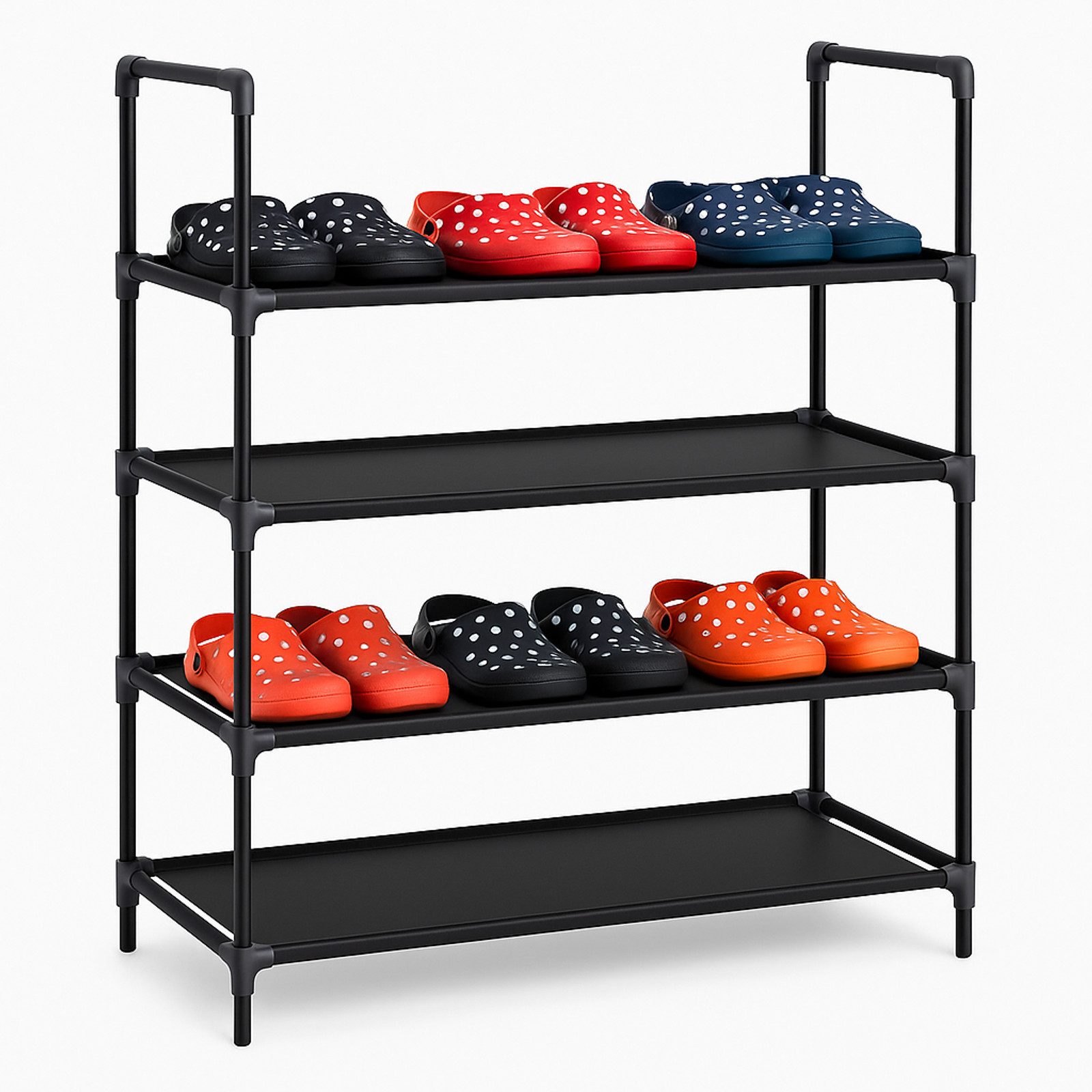 BURI Regal Schuhregal mit 4 Ablagen Schuhablage Schuhständer Schuhständer Regal