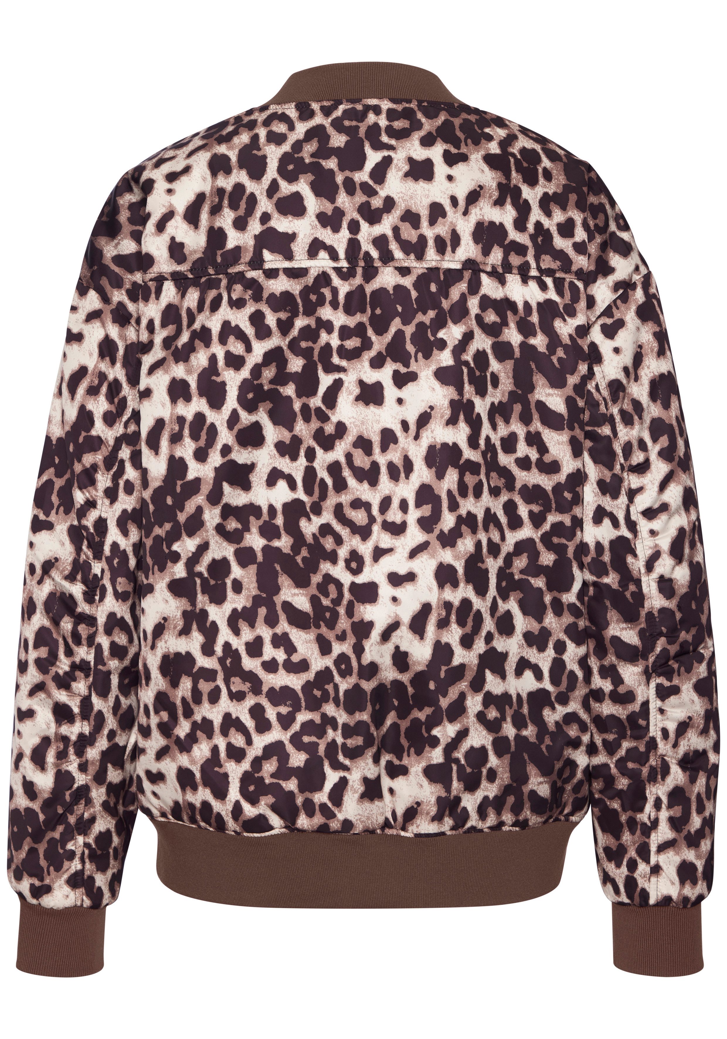 Buffalo Wendejacke in lässigem Oversized-Schnitt mit Leomuster Wendbare Übergangsjacke mit Animalprint, lässige Bomberjacke, modisch