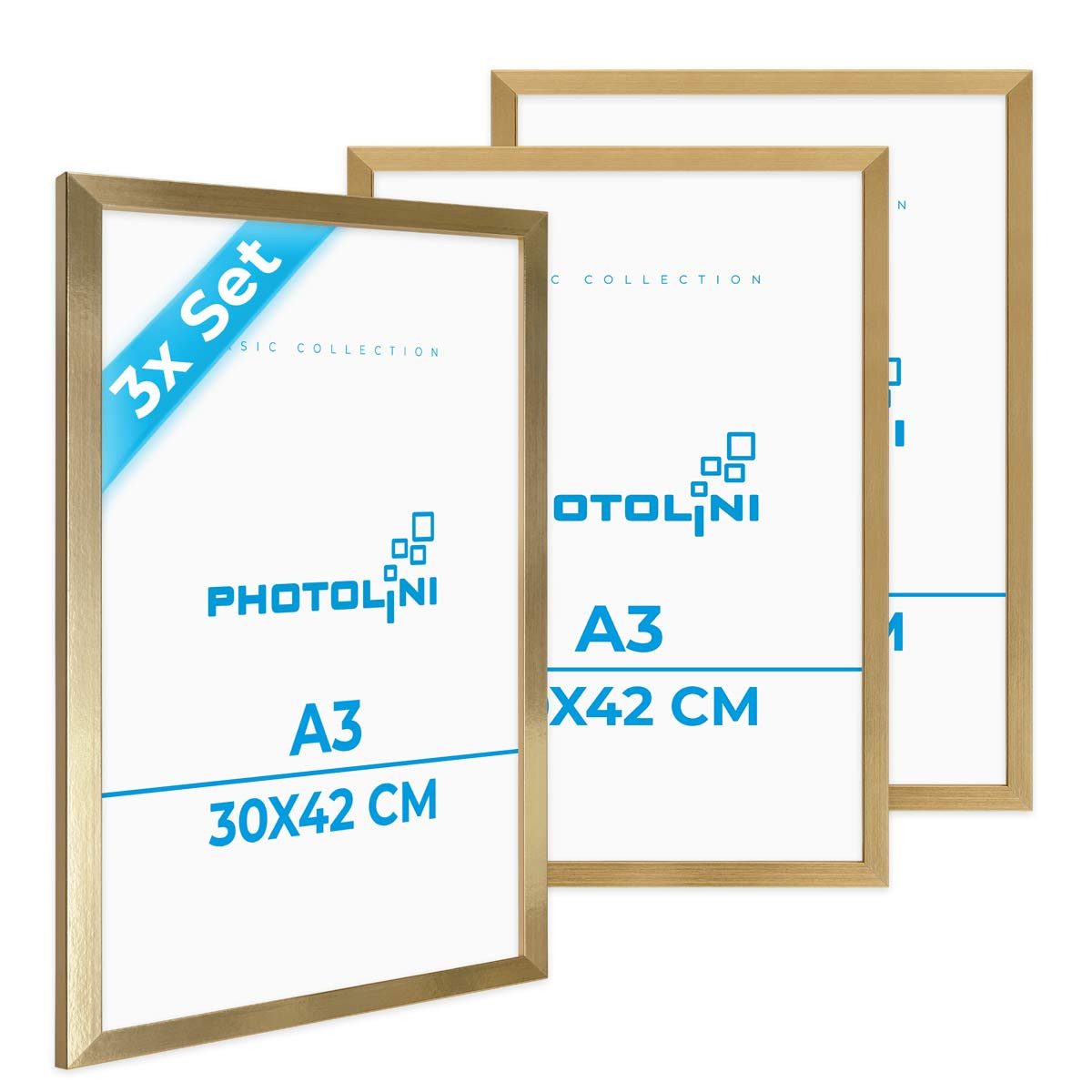PHOTOLINI Bilderrahmen 3er Set, stabiles MDF-Holz, günstig online kaufen