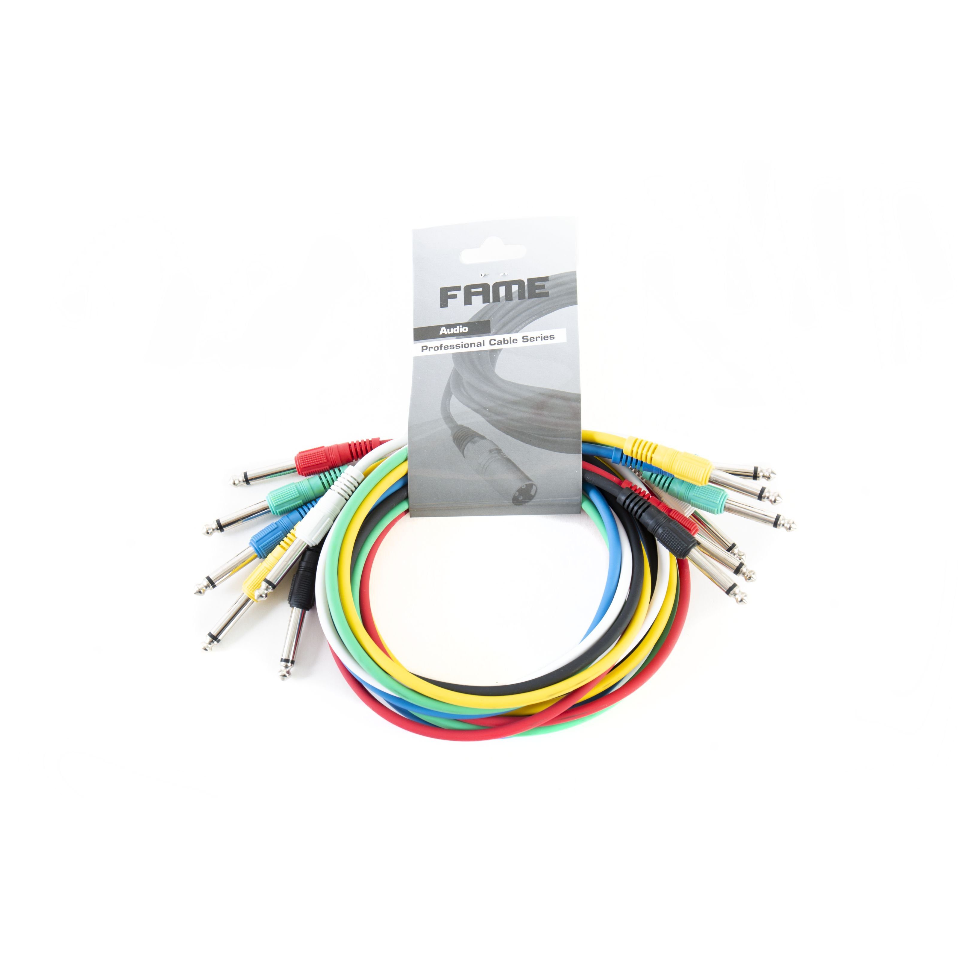 MUSIC STORE Audio-Kabel, Patchkabel, 1m, 6er-Pack Multicolour
