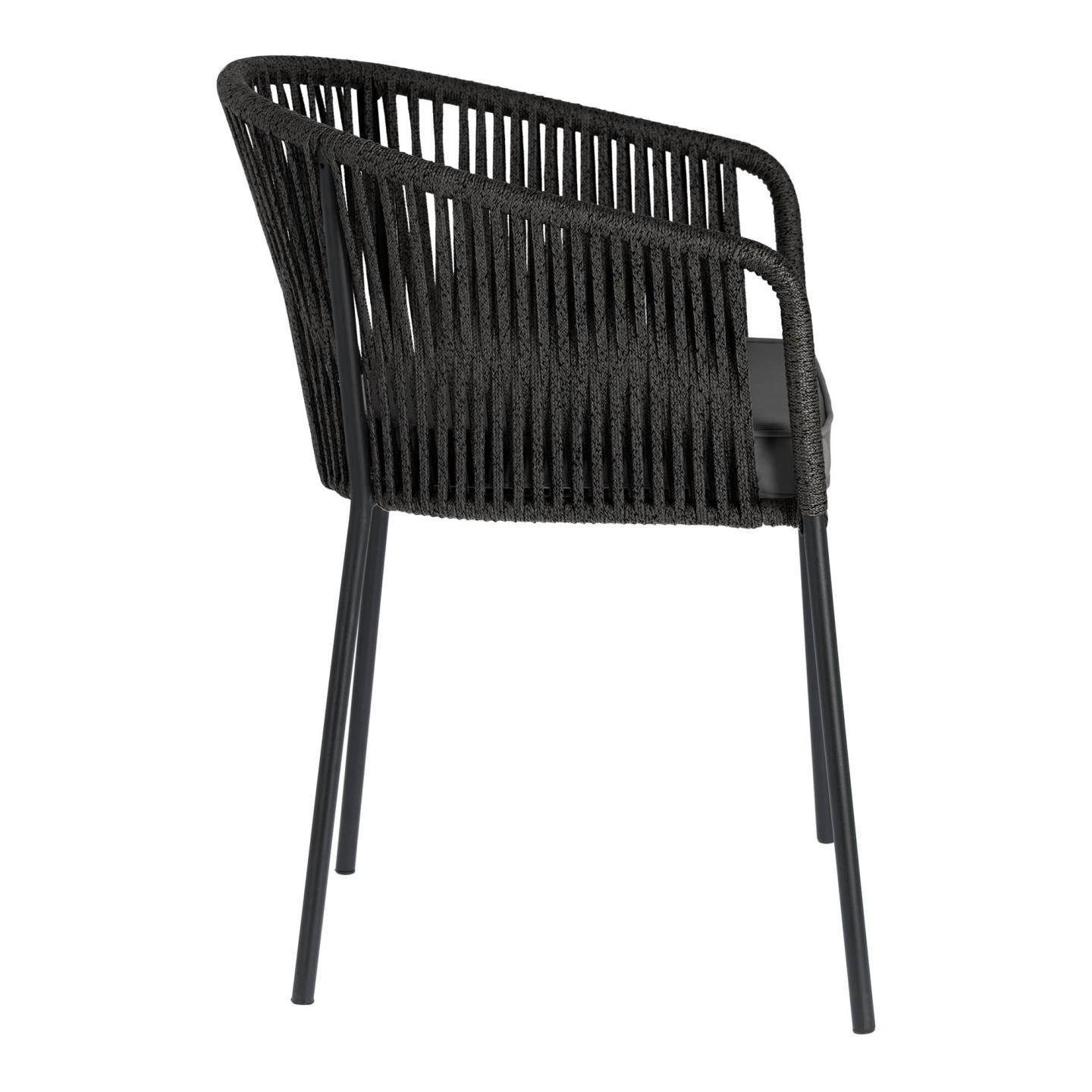 cm Yanet Natur24 56 55 79 schwarz 4er x x Gartenstuhl Set Stühle