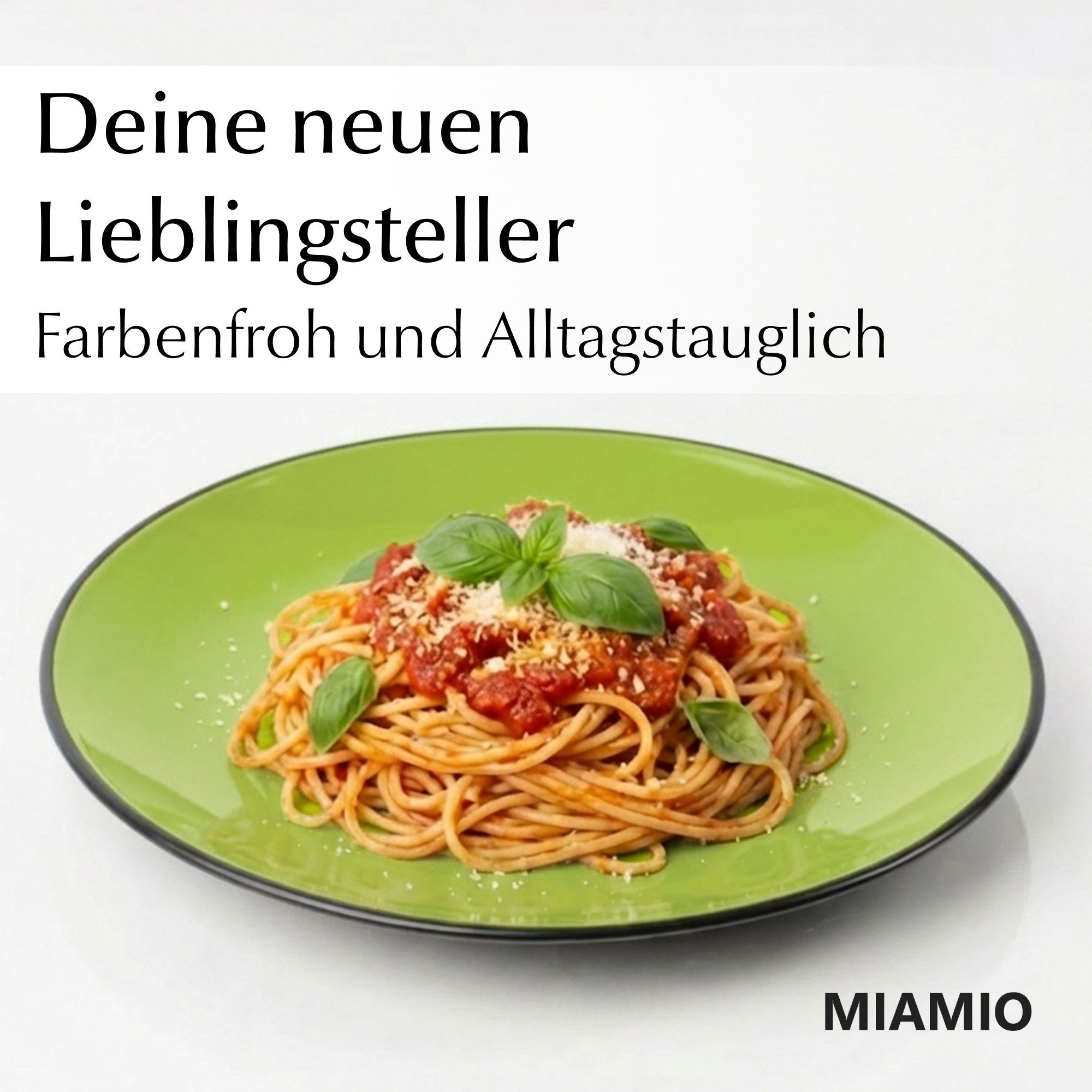 MiaMio Teller Le Papillon große Teller, grün, (6 St), Ø 26 cm, 6-teilig