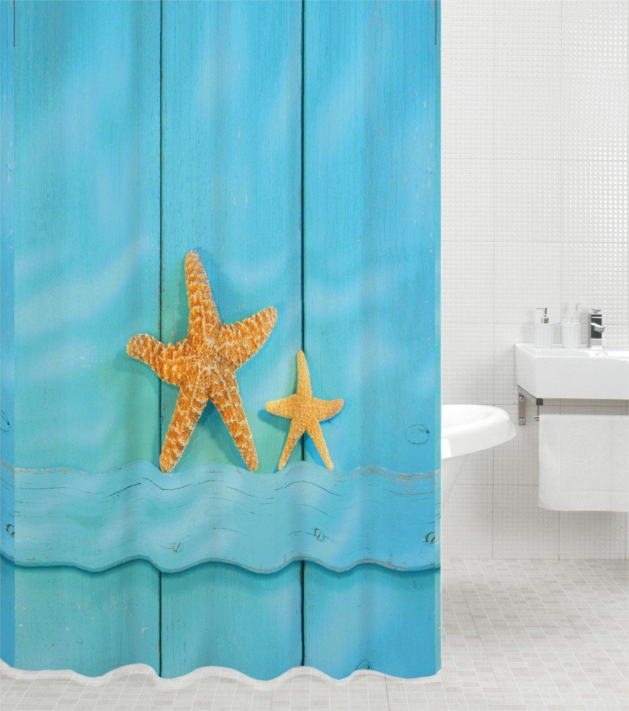 Sanilo Duschvorhang Starfish 180 x 200 cm, 100% wasserdicht, Anti-Schimmel- günstig online kaufen