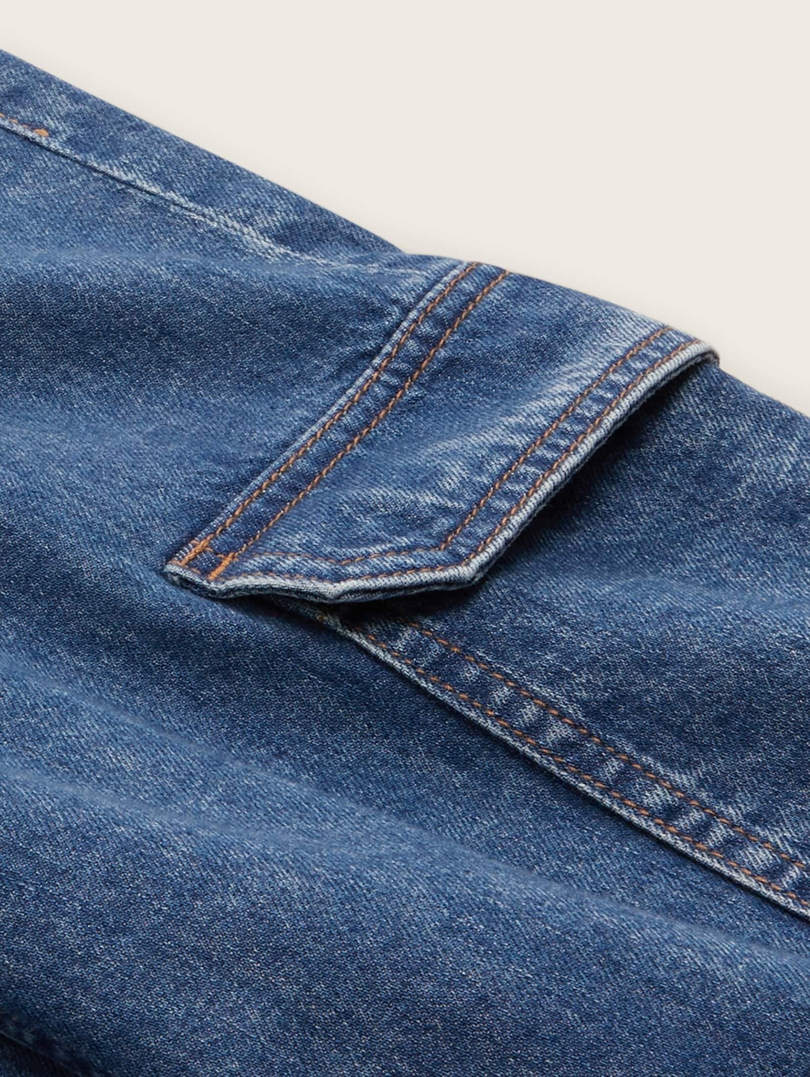 TOM TAILOR 7/8-Jeans Cargo Denimhose mit Bio-Baumwolle