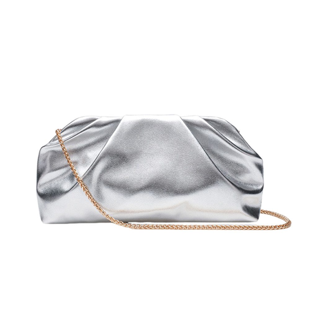 Zaewry Clutch Damen Clutch Cloud Pleated Abendtasche Elegante Tasche Handtasche, PU Leder Schultertasche für Hochzeit mit Reißverschluss