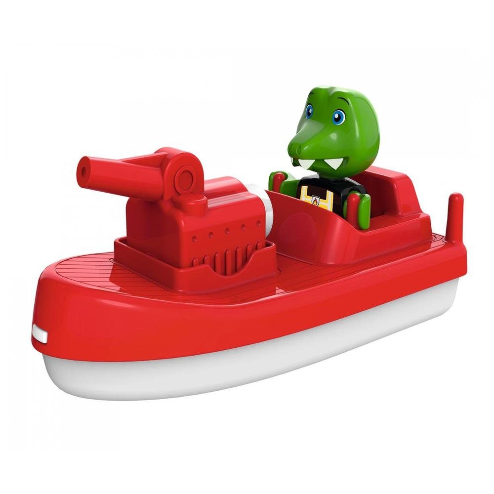 Aquaplay Spielzeug-Boot FireBoat, mit Krokodilfigur, Wasserspritzfunktion, Löschboot für Wasserbahn