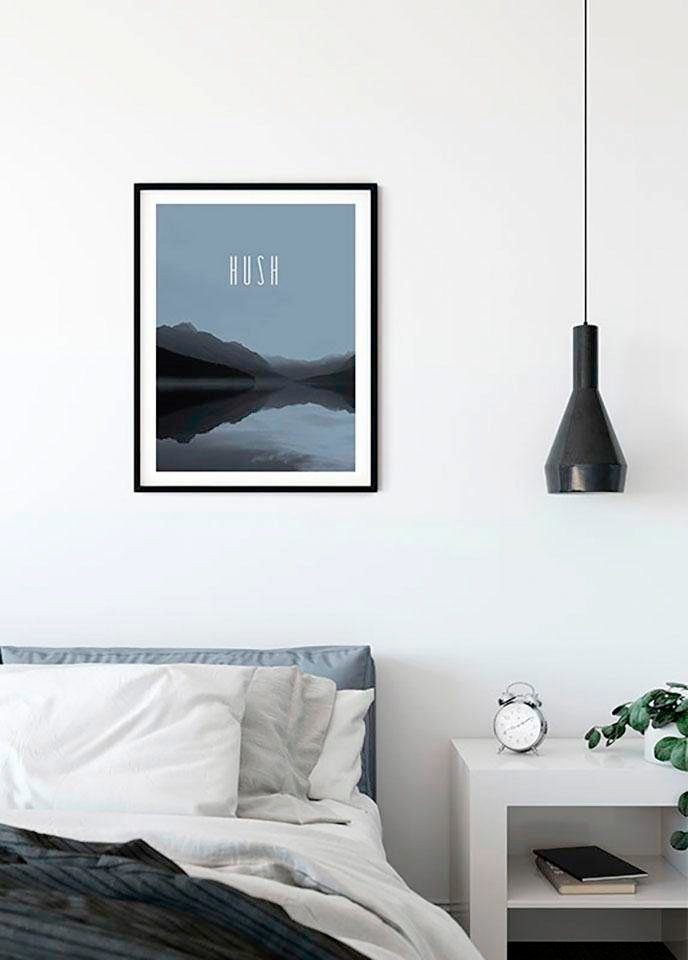 Komar Poster Kinderzimmer, Wohnzimmer Schlafzimmer, Steel, Hush St), (1 Word Natur Lake