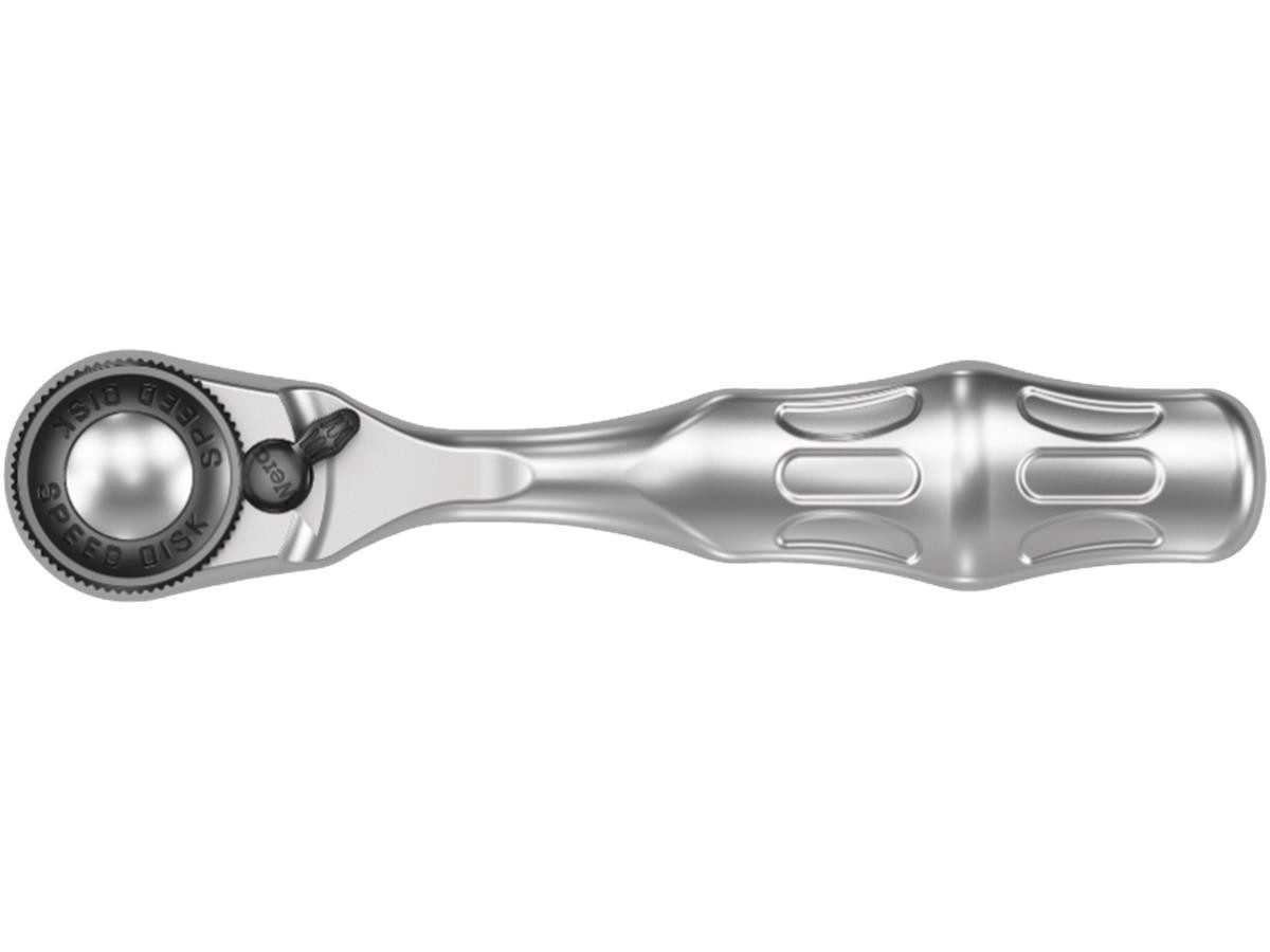 Wera Ratsche 8008 A Zyklop Mini 3, Rückholwinkel von 6°, feinverzahnte Knarrenmechanik