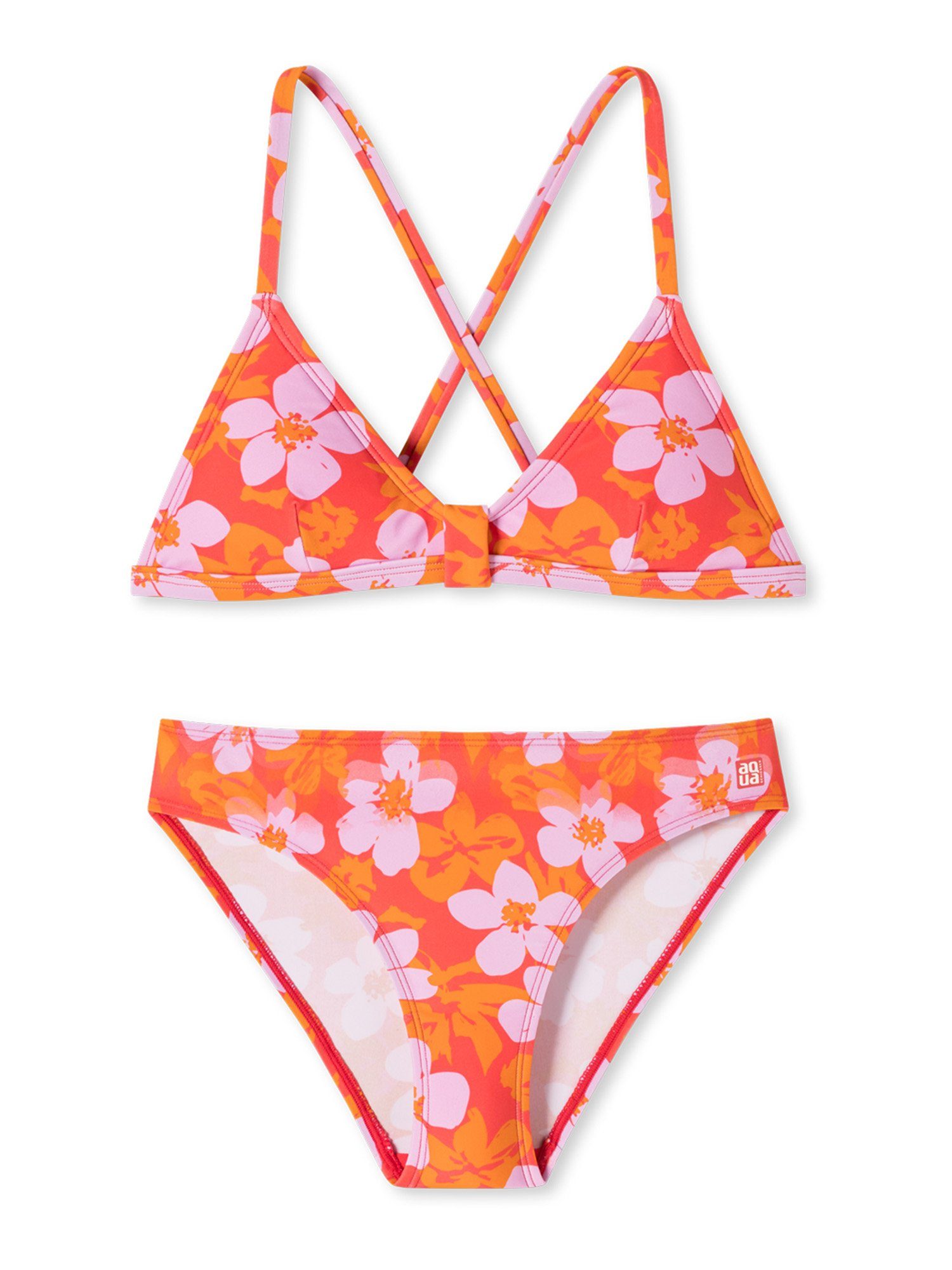 Schiesser Triangel-Bikini Set - Aqua Teen Girls (2-St) bikini oberteil schwimm-hose rot