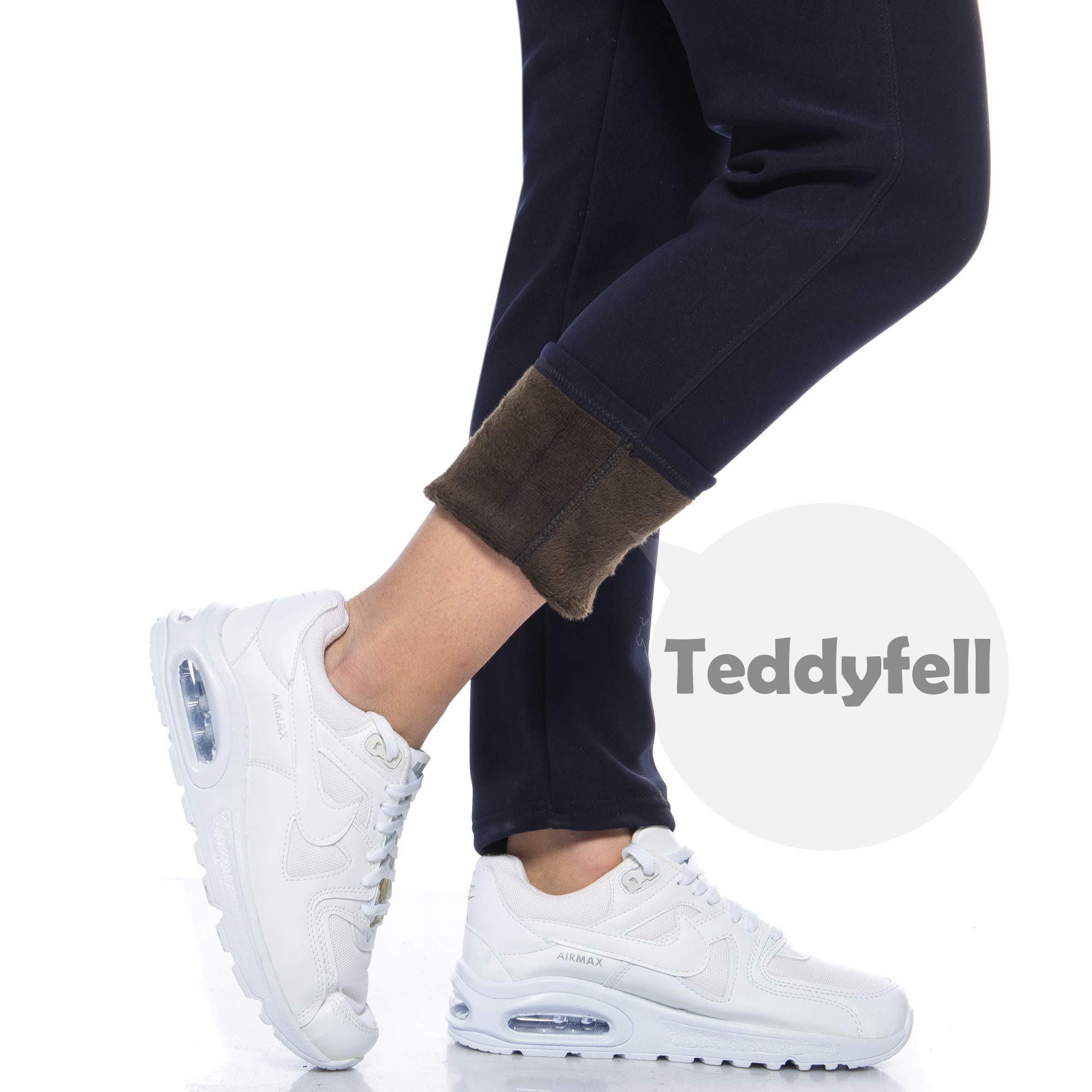 Kendindza Collection Thermohose Damen Winter gefüttert warm Innenfleece Winterhose elegant & stretch Schlupfhose Gummibund
