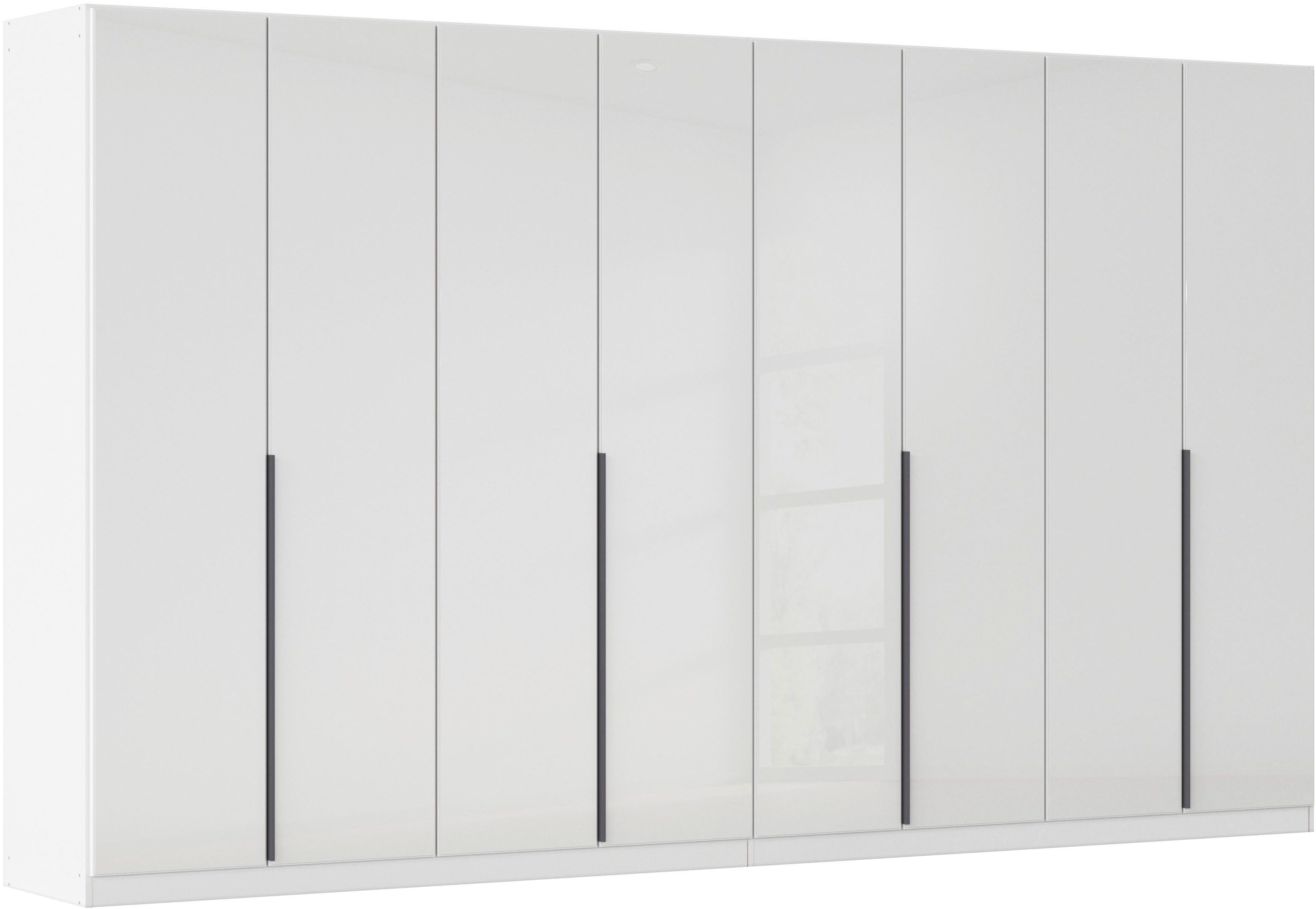 OTTO home Drehtürenschrank Kleiderschrank Kleiderschränke Schrank Garderobe AGORDO mit Glasfront (in zwei Griff-Farben, Breiten 91-405 cm) durchdachte Innenausstattung, in 8 Breiten und 2 Höhen MADE IN GERMANY