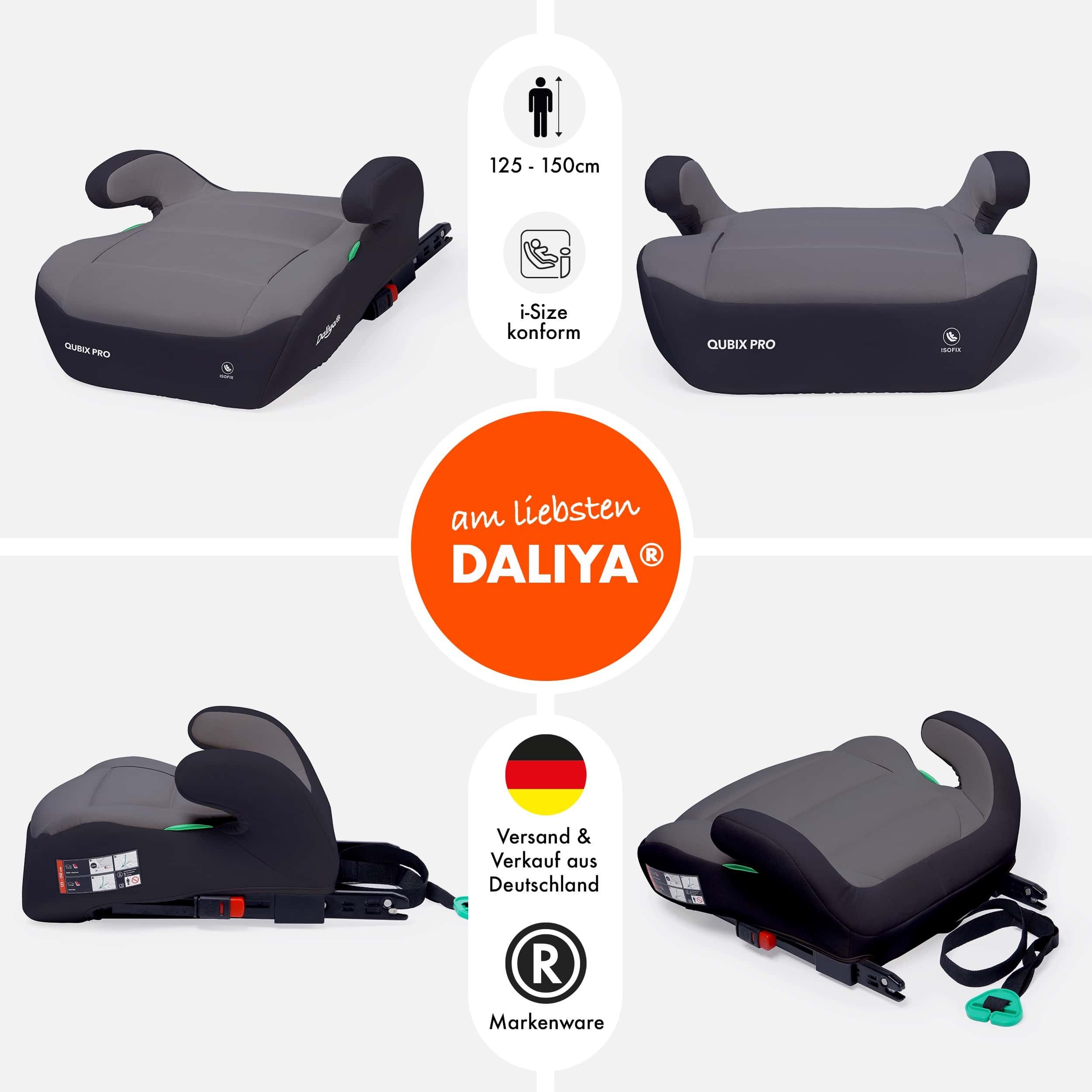 Daliya® Kindersitzerhöhung QUBIX PRO ISOFIX Kindersitz, ab: ab 6 Jahre oder 125cm Körpergröße, bis: bis 12 Jahre oder 150cm Körpergröße, ab: 125 cm, bis: 150 cm – Bild 2 von 5