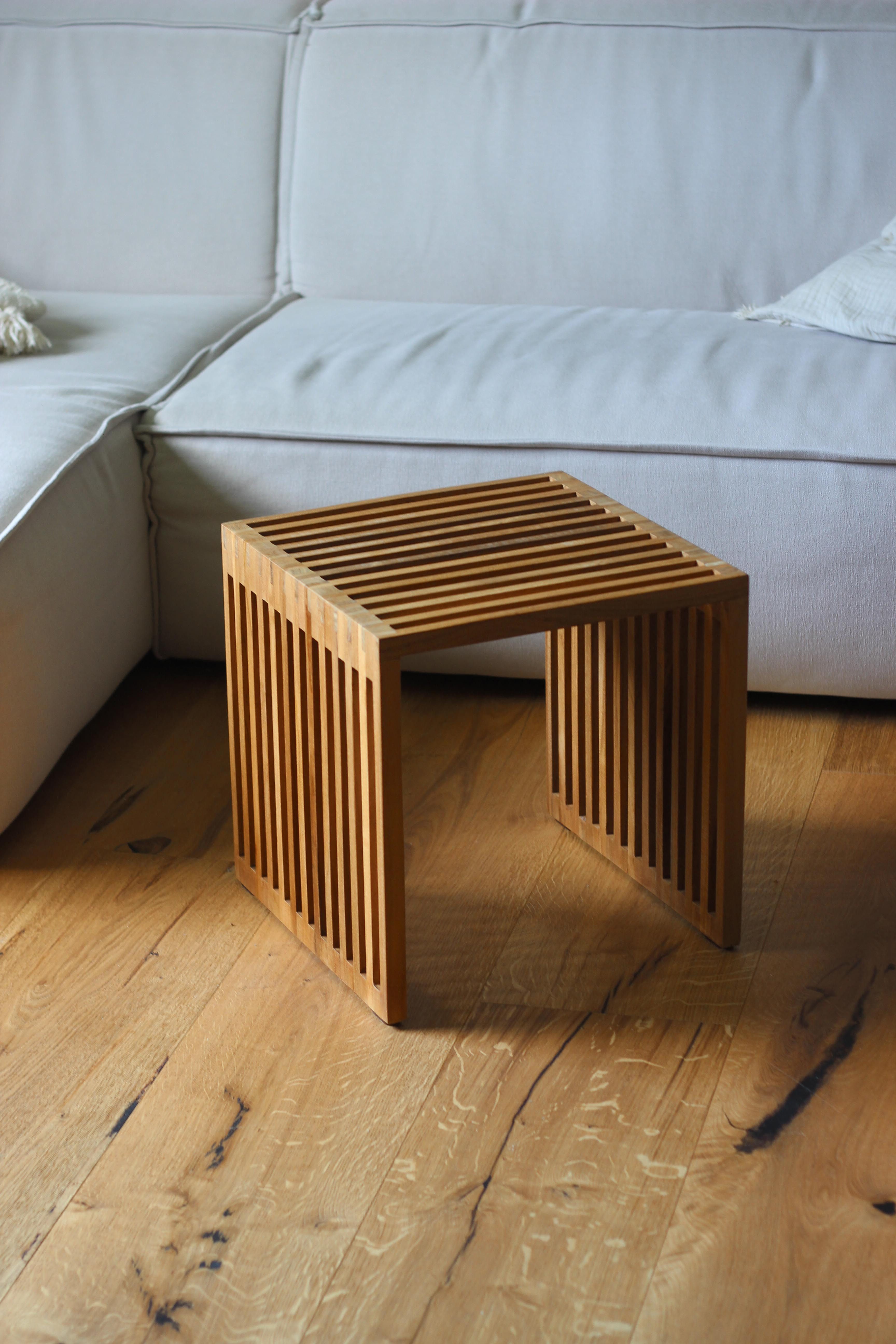 Yoli living GbR Beistelltisch Beistelltisch Teakholz, Lamellen Teak