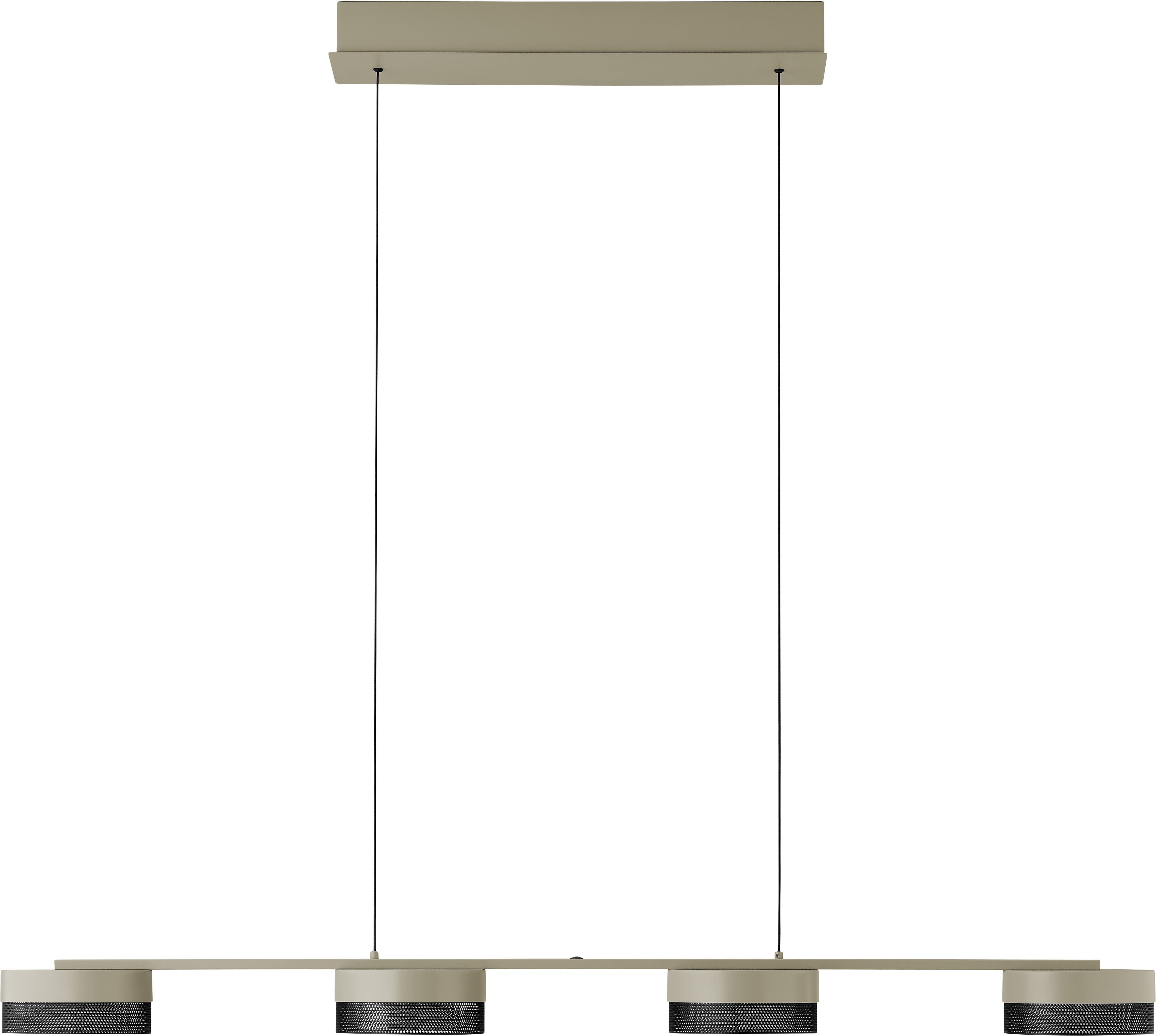 HELL höllisch gutes Licht LED Pendelleuchte MESH, LED fest integriert, Warmweiß, Tastdimmer, Stufenlos höhenverstellbar
