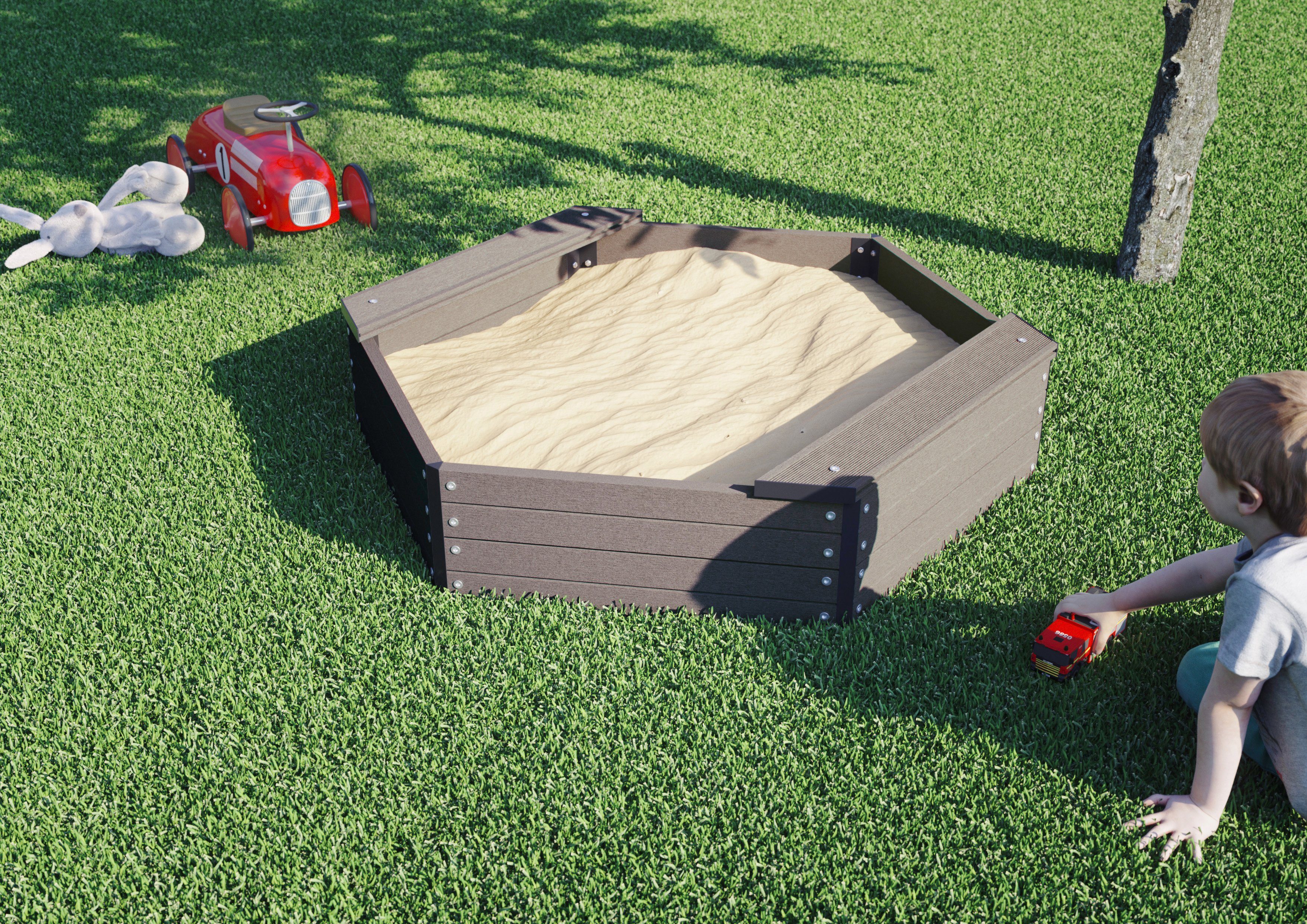 Kiehn-Holz Sandkasten, BxLxH: 109x109x27 cm