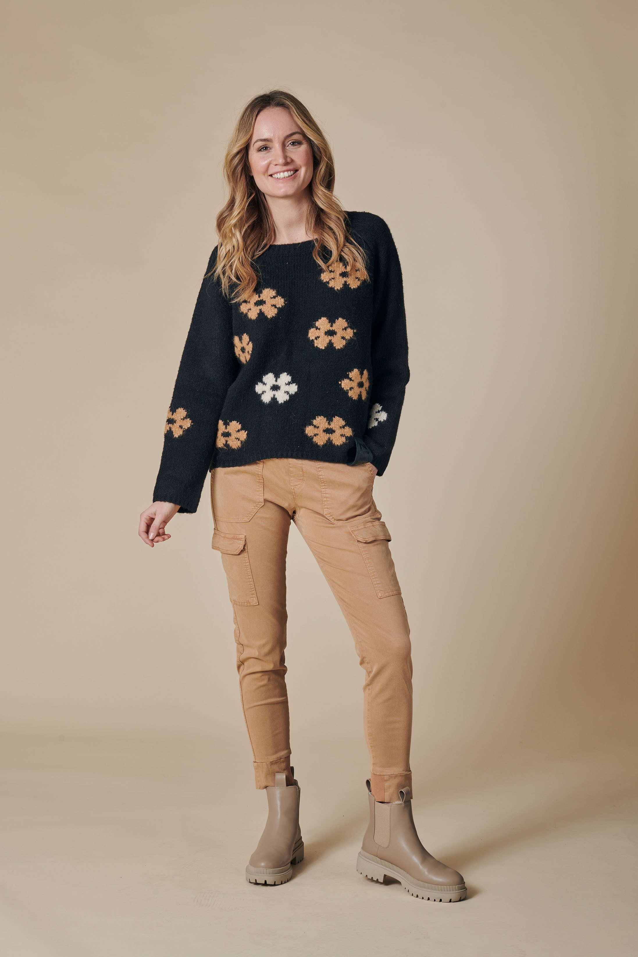 Zhrill Strickpullover ZHISABELLA mit langen Ärmeln, aus Polyester, Wolle und Elasthan, Regular Fit