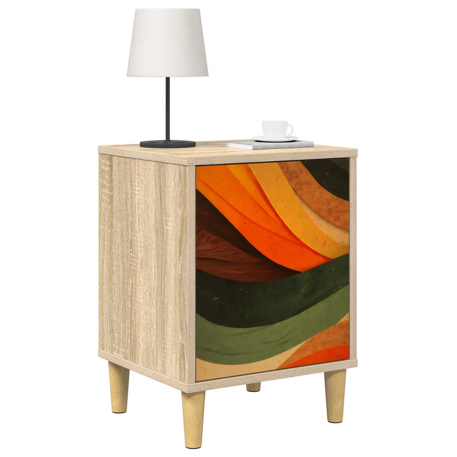 vidaXL Nachttisch Nachttisch BONN Sonoma-Eiche 36 x 33 x 50 cm Holzwerkstoff (1-St)