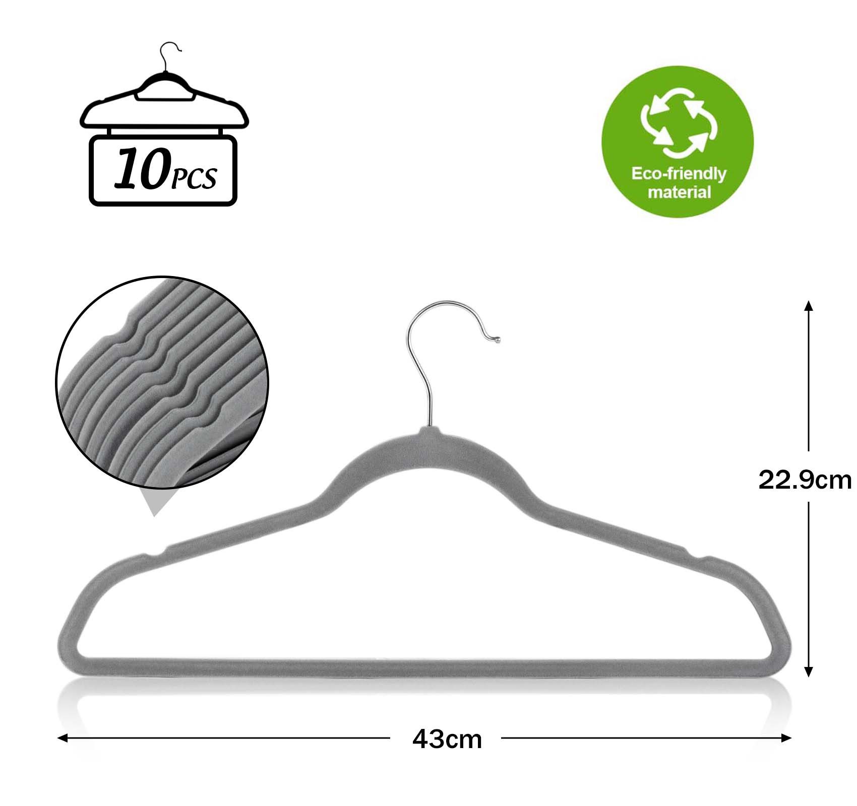 ElitVita Kleiderbügel Samt Kleiderbügel, Anti-Rutsch, mit 360° Drehbarer Ha günstig online kaufen