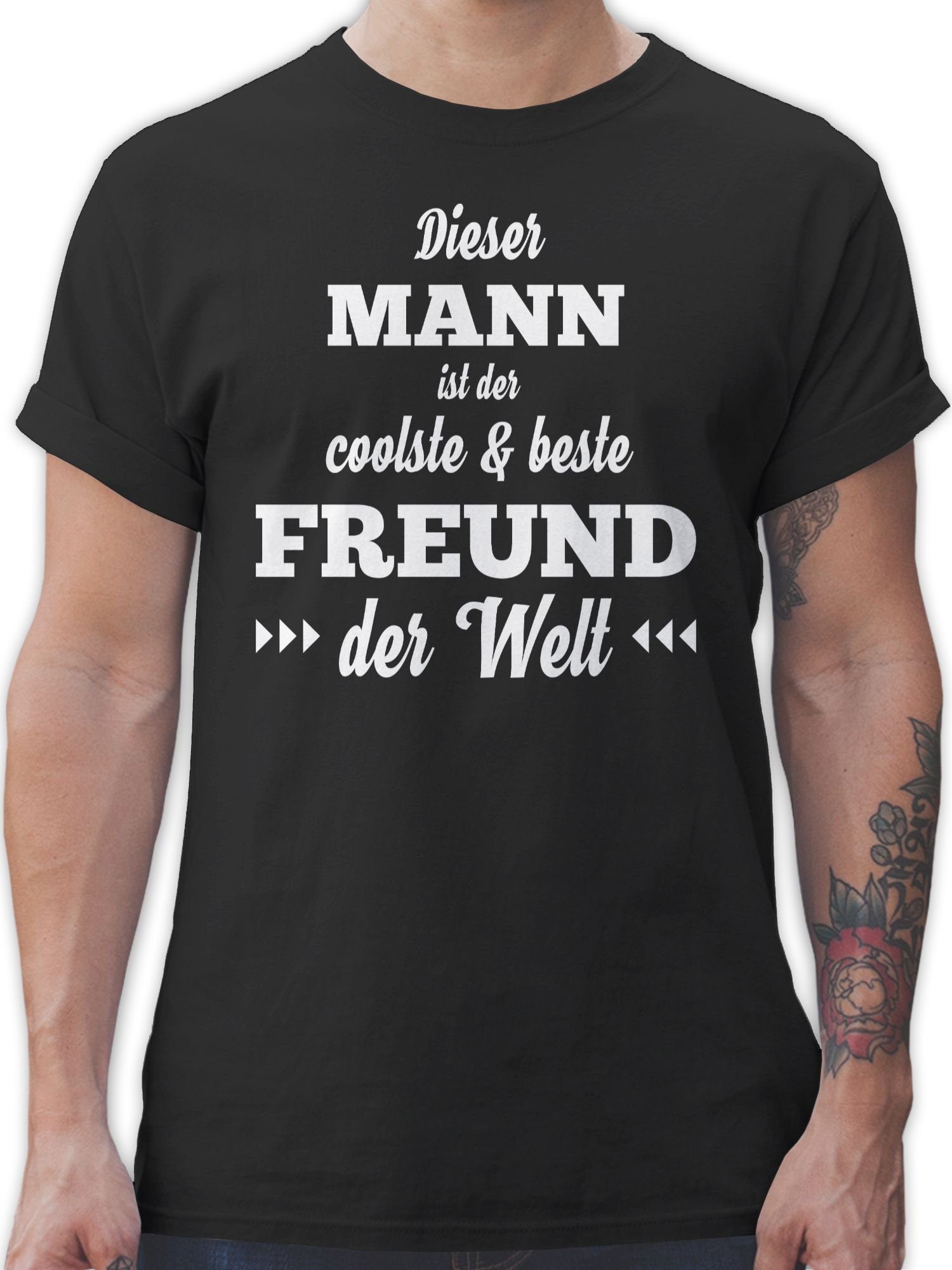 Mann & Geschenke ist Männer beste Freund coolste Shirtracer der Schwarz und 1 Dieser T-Shirt Herren