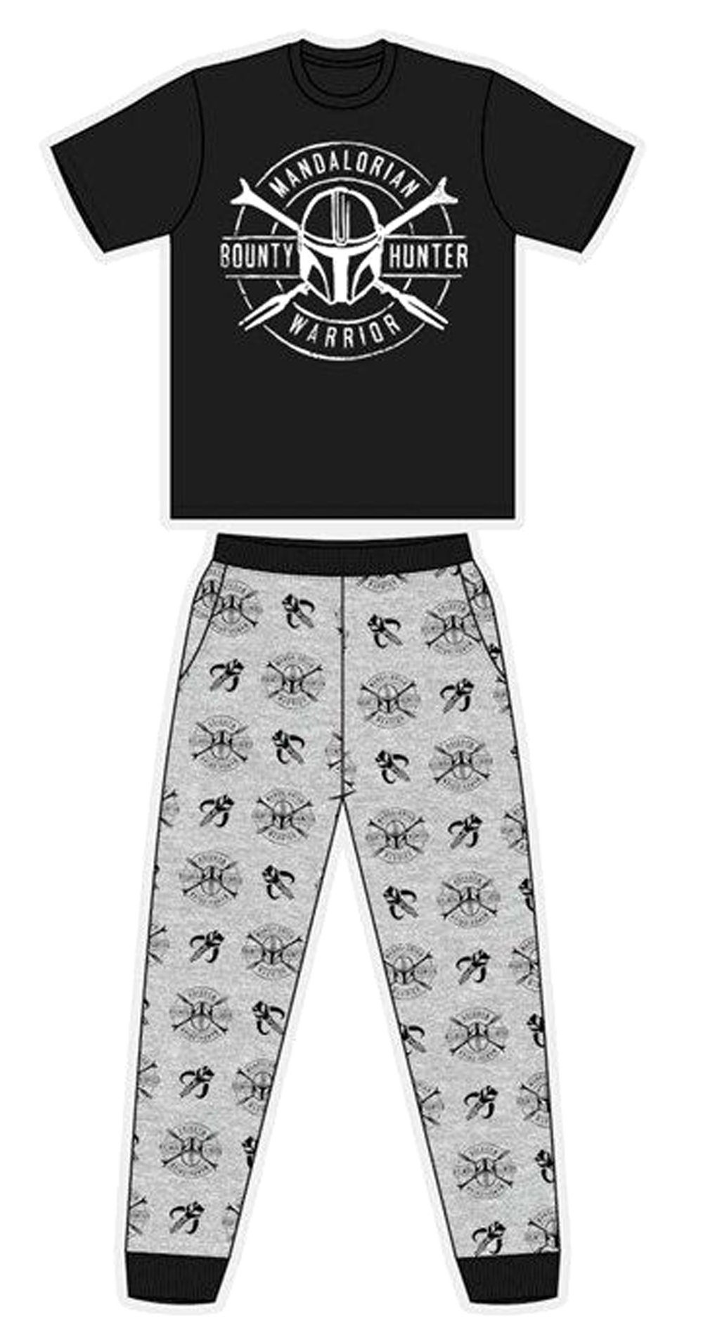 Pyjama Schlafanzug 2Tlg Hose und Shirt in verschiedenen Größen S M L XL aus reiner Baumwolle