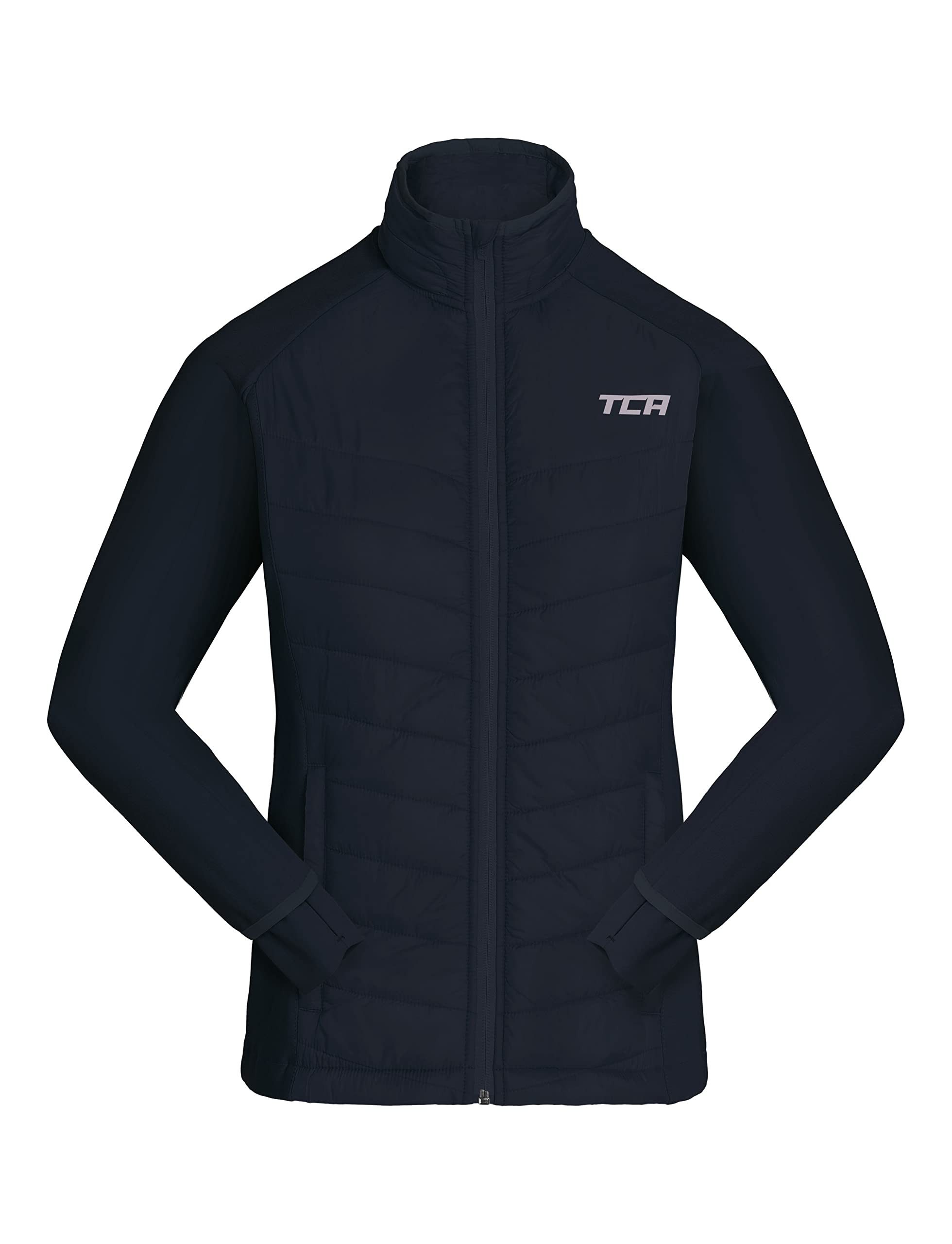 TCA Trainingsjacke TCA Jungen Laufjacke, wasserabweisend - Dunkelblau, 12-14 Jahre (1-St)