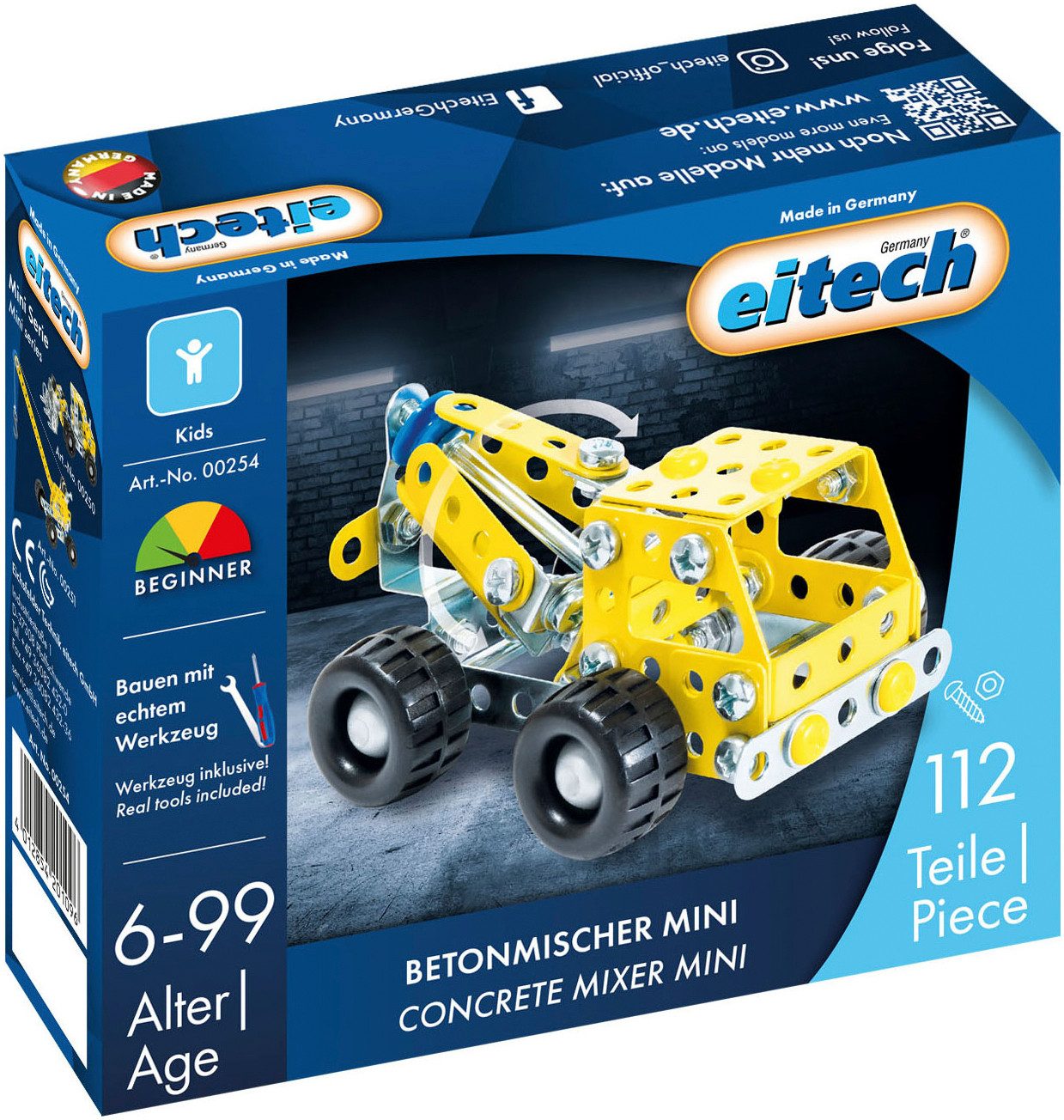 Eitech Betonmischer Mini Metallbaukasten, (112 St), Made in Germany