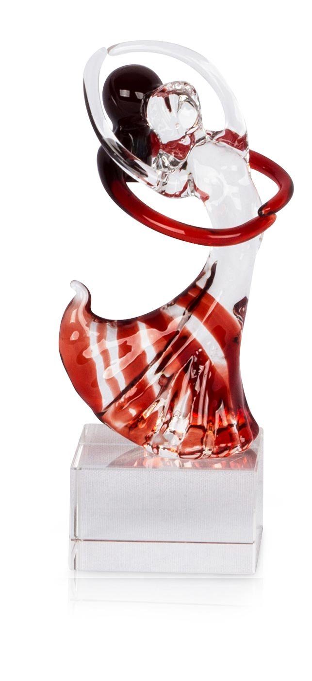 Direktimport Levandeo® Skulptur, Designer Glas Skulptur 5x14x5cm 5 Glasfigur Geschenk Variante Tänzer Deko