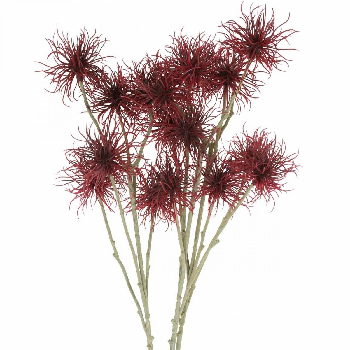 Kunstblume Xanthium Herbst Kunstblume Deko Rot Premium 80cm 3er-Set, Viana, günstig online kaufen