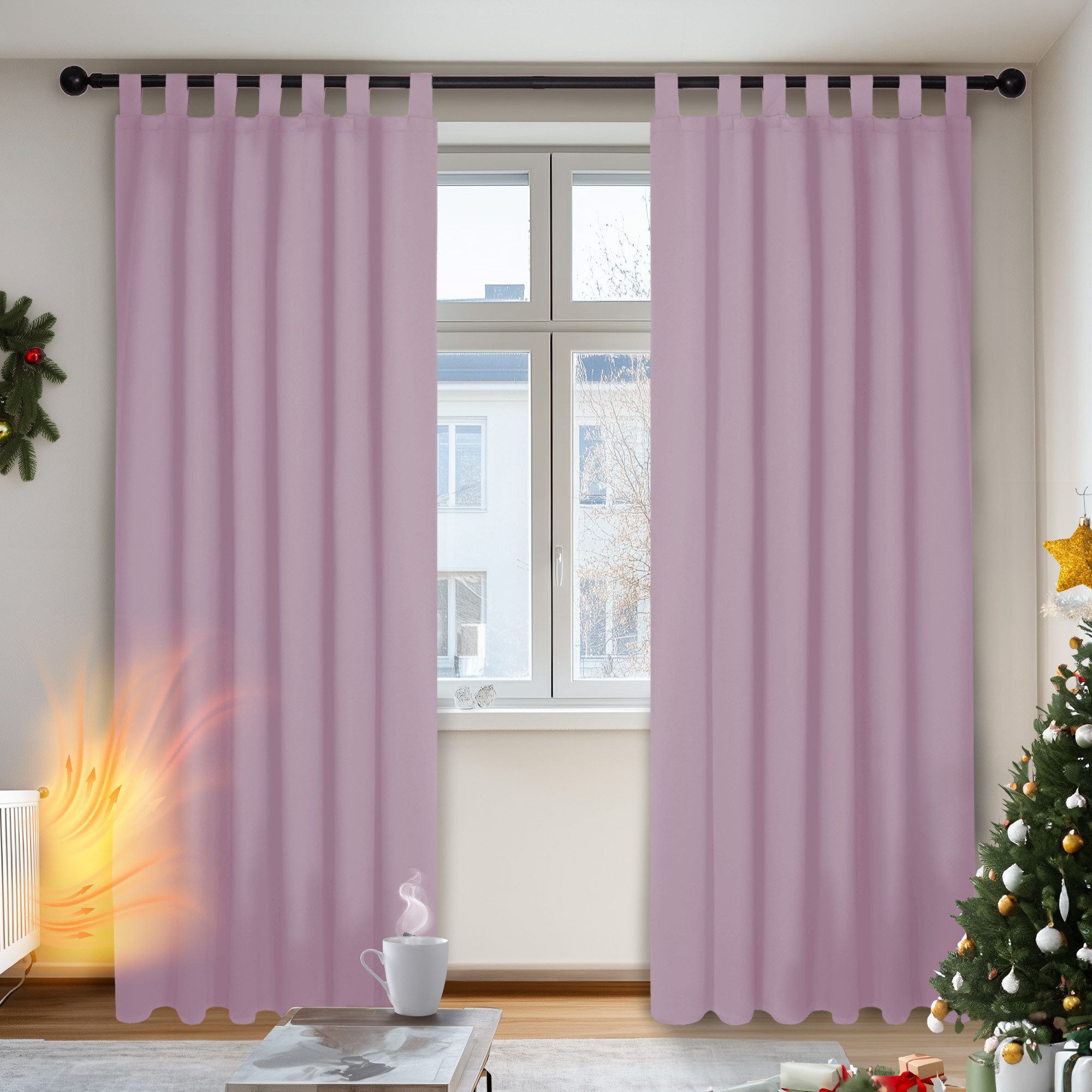 Deconovo Verdunkelungsvorhang 2er Set Blickdicht Schlaufen günstig online kaufen