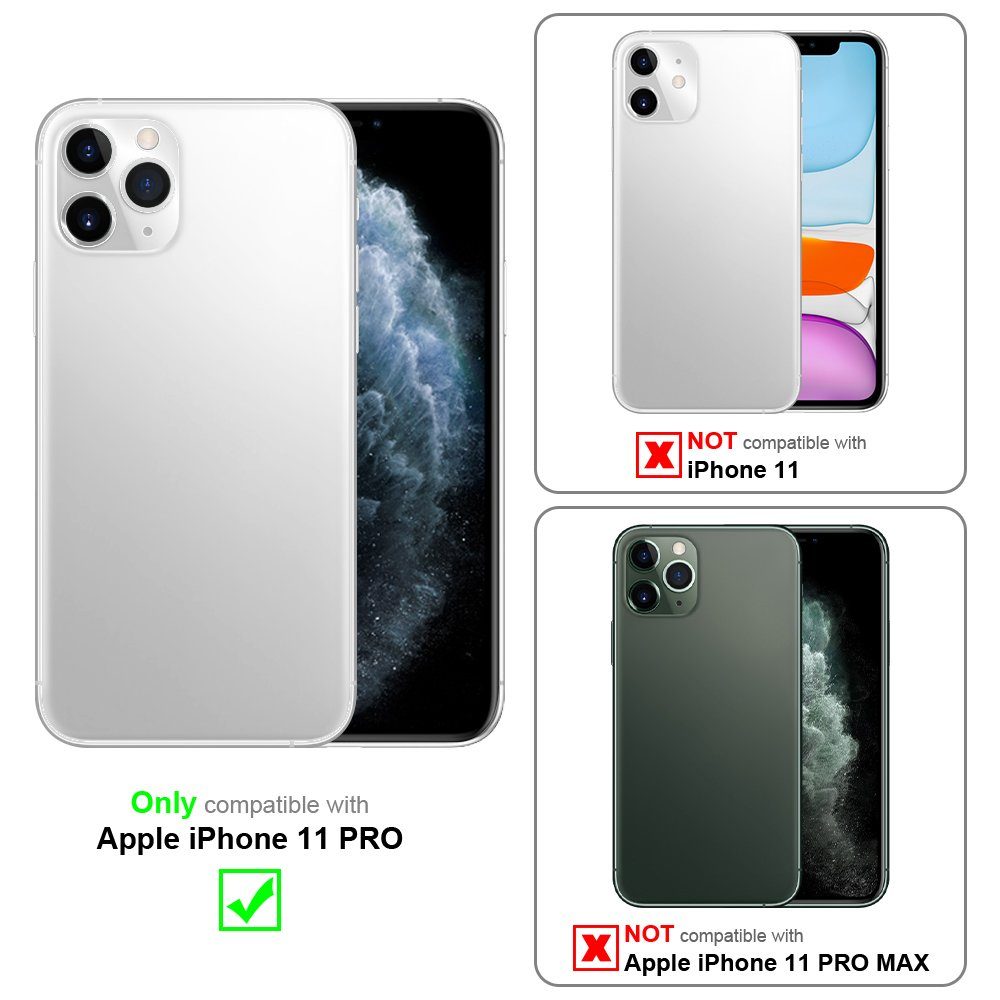 Cadorabo Handyhülle für iPhone 11 PRO Hülle Apple iPhone 11 PRO, Flexible Hülle TPU Silikon Schutzhülle Back Cover Case