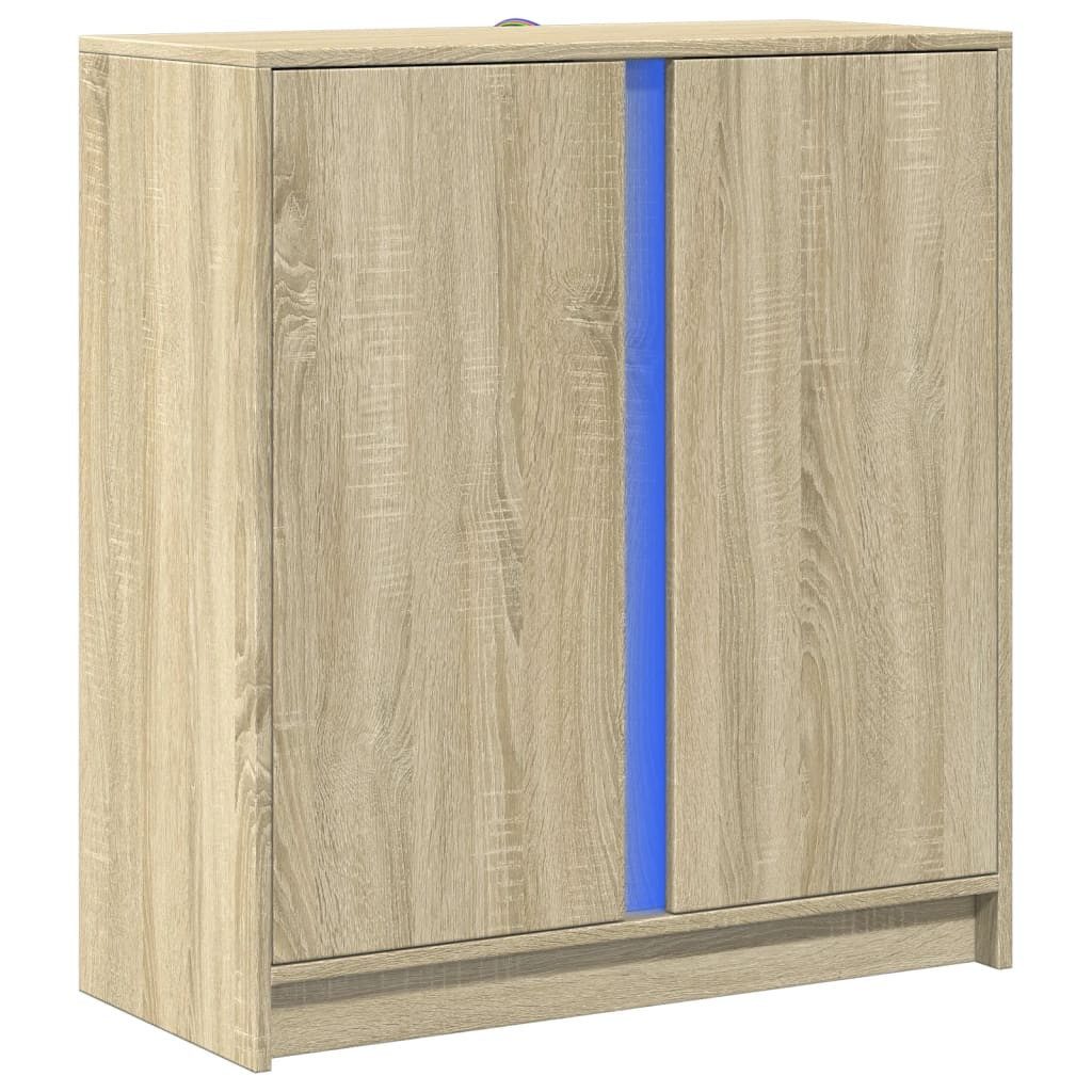 vidaXL Sideboard LED-Sideboard Sonoma-Eiche 77x34x85 cm günstig online kaufen