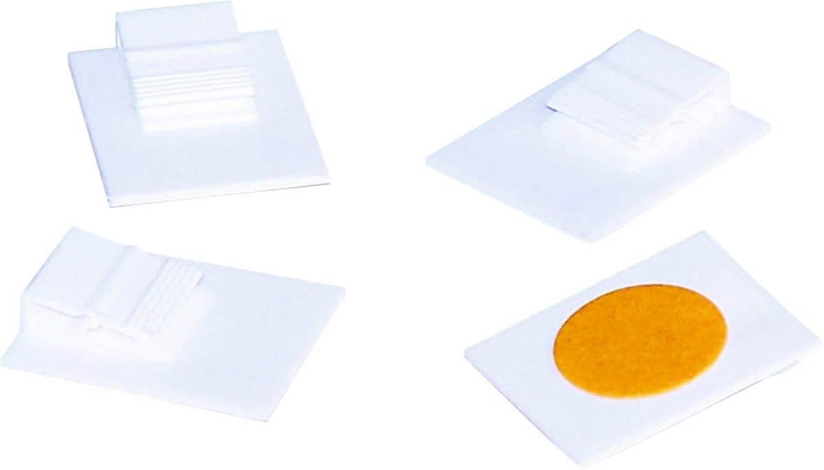 Büroklammer Klebeklip Clib Tab selbstklebend 20x24 mm VE=10 Stück weiß (20 Stück)