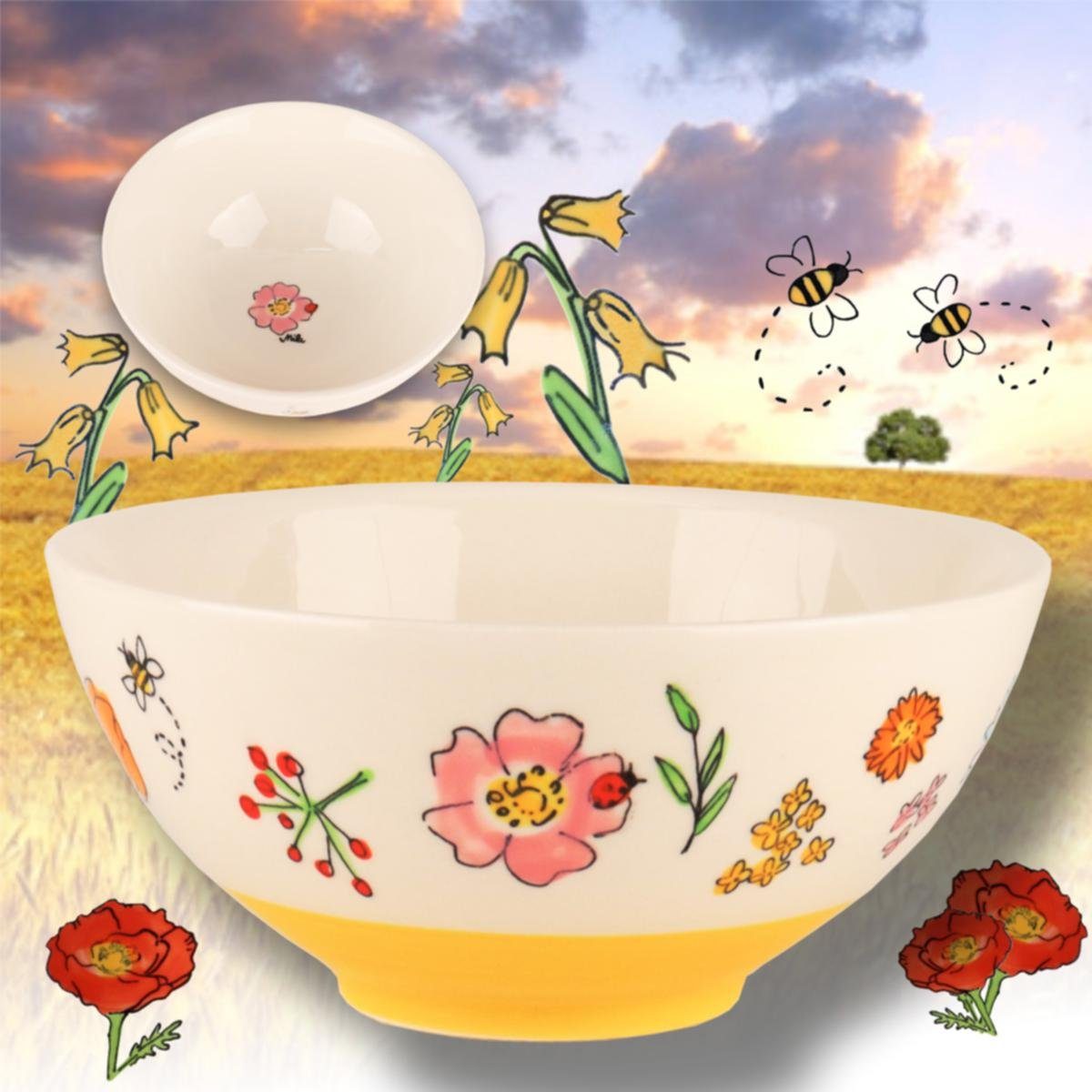 Flowers, Keramik-Schale (Stück) Mila Lovely Keramik, Müslischale Mila