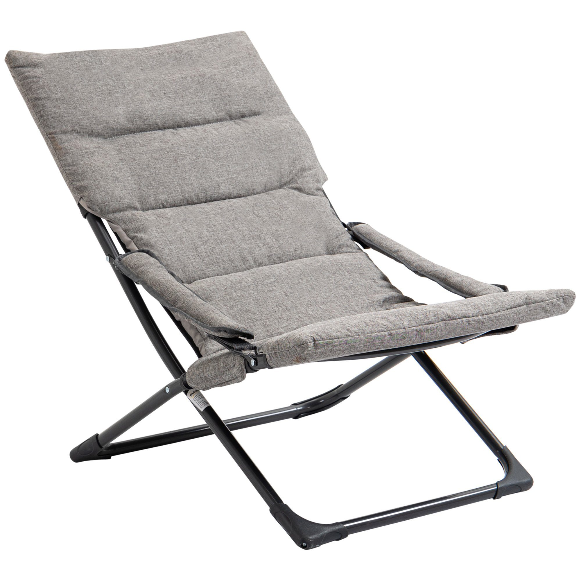 Outsunny Klappstuhl Klappstuhl mit Auflage (Gartenstuhl, günstig online kaufen