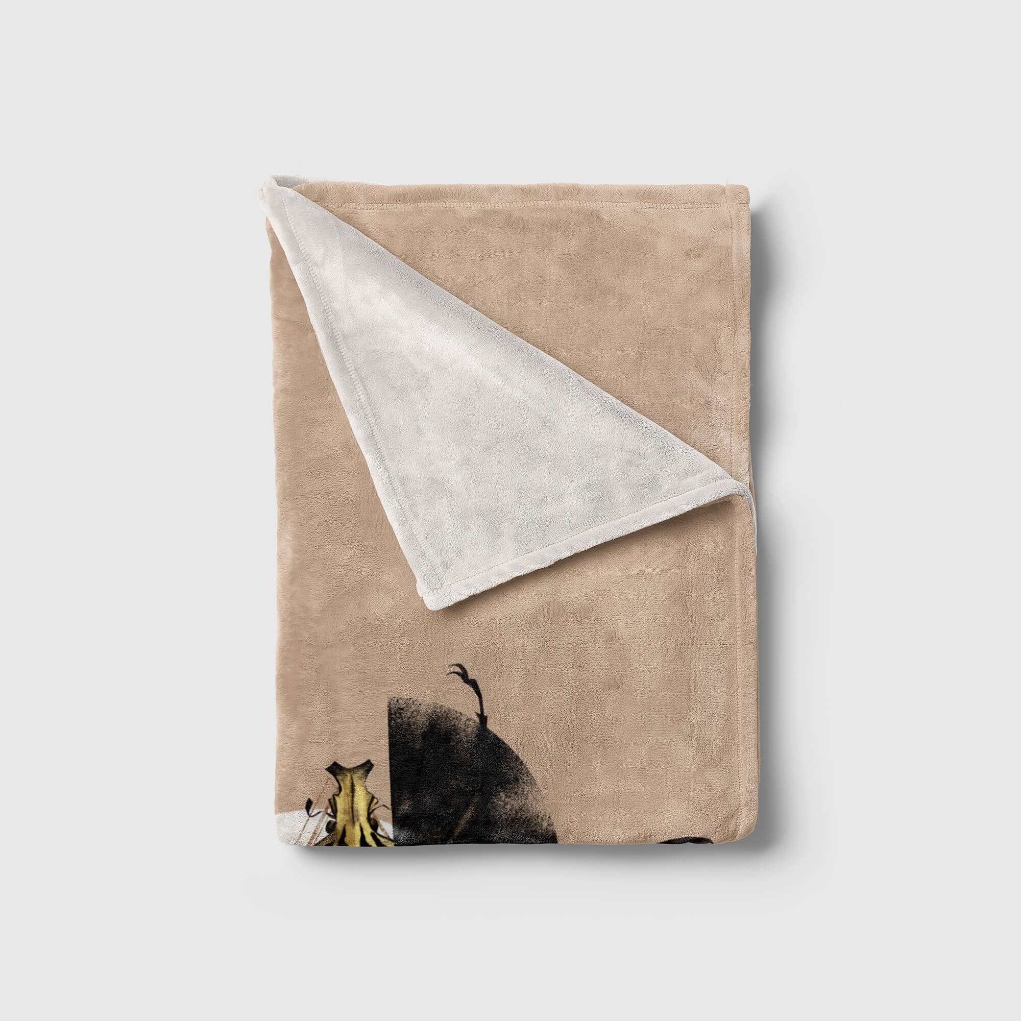 Baumwolle-Polyester-Mix Art (1-St), Käfer Handtücher Handtuch Kunstvoll Kuscheldecke Sinus Strandhandtuch Motiv, Saunatuch Handtuch