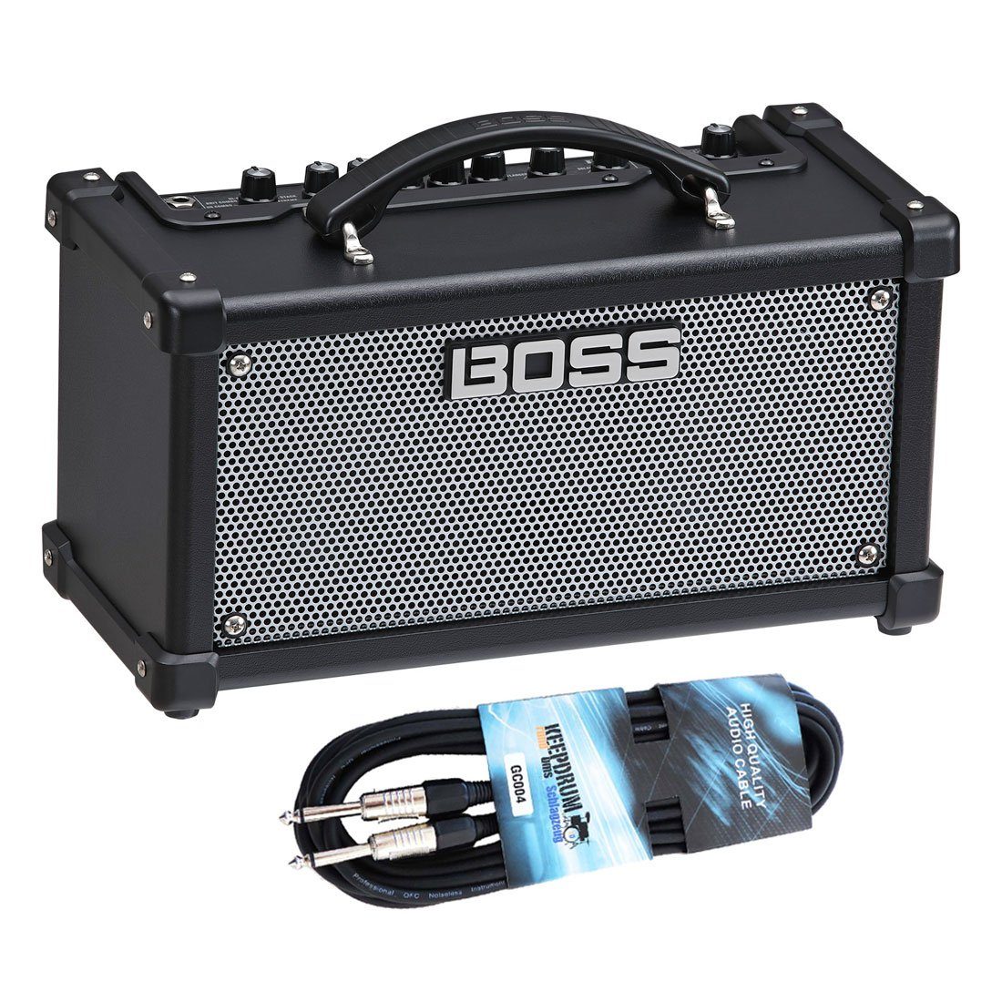 Boss Dual Cube LX Gitarren Verstärker mit Kabel Verstärker