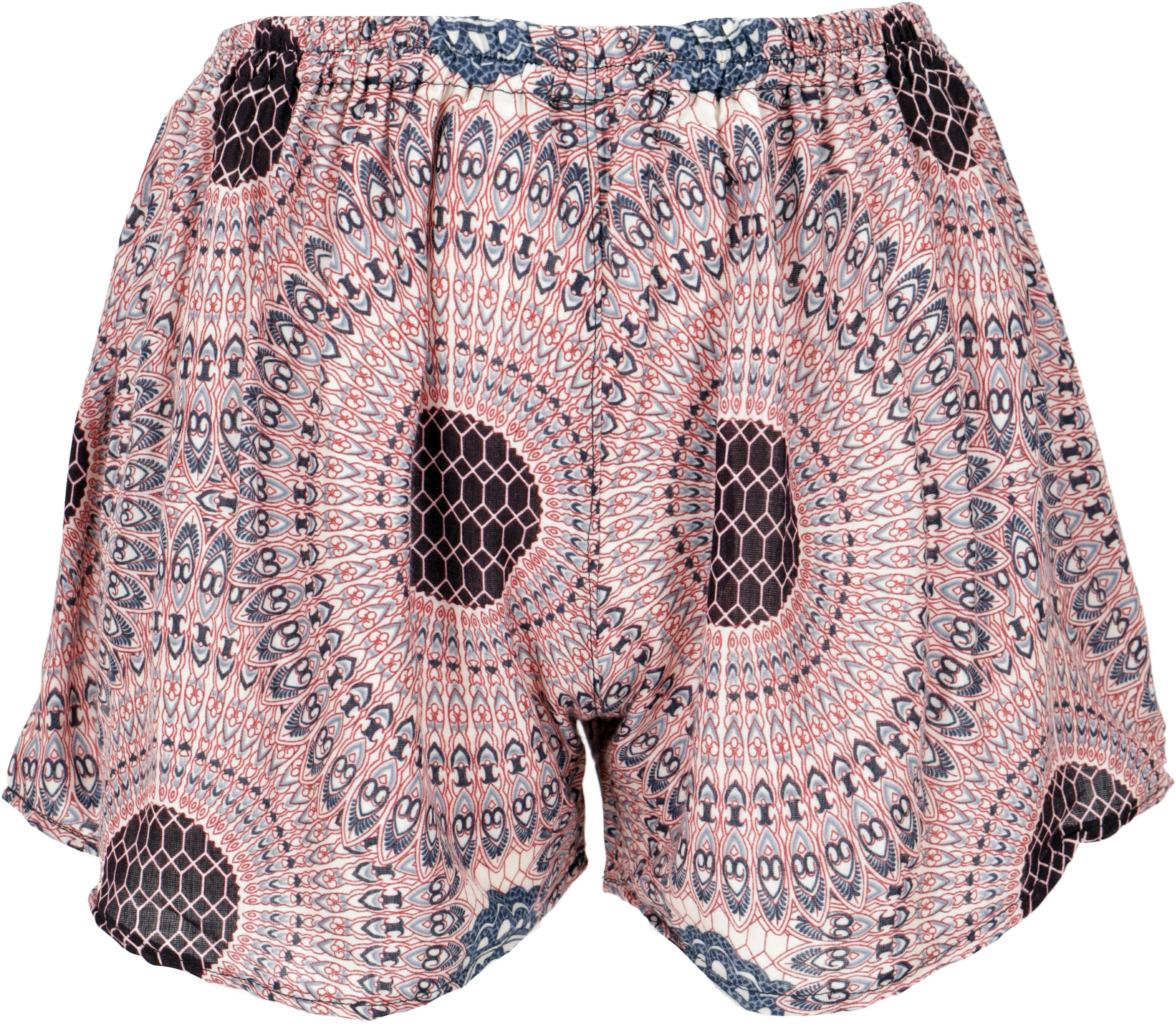 Guru-Shop Hose & Shorts Leichte Pantys, Print Shorts - weiß/schwarz alternative Bekleidung
