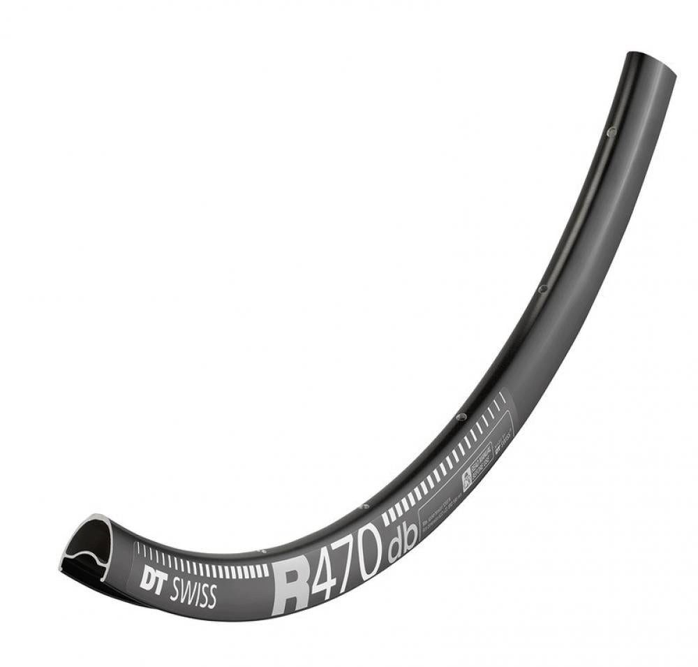 Laufrad DT Swiss Felge R 470 Disc 28"/700C 24 Loch Schwarz - leichte Allround-