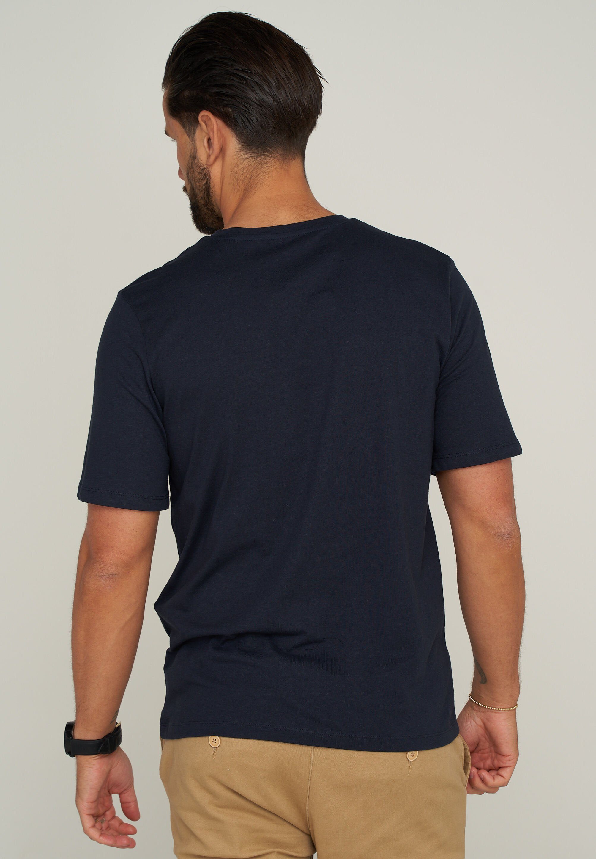 Jack & Jones T-Shirt JJELIF TEE SS CREW NECK Shirt mit kurzen Ärmel aus Baumwolle Basic Stretch Top