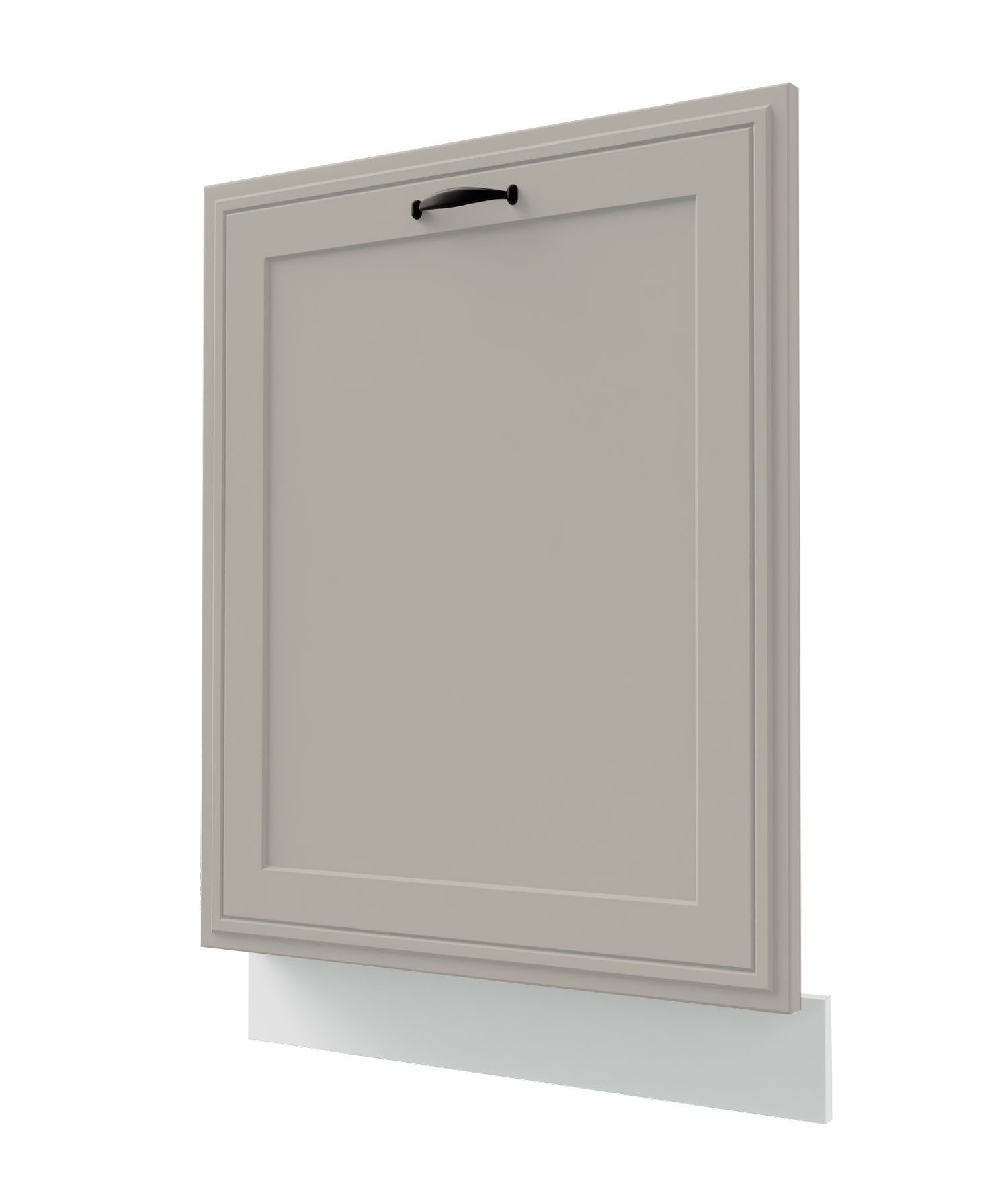 Feldmann-Wohnen Sockelblende Salo (formschöner schwarzer Metallgriff, 1 St., mit aufgesetzten 3D Kassettenfronten), 60x1,8x71,3cm eiche artisan - weiß supermatt (SL-ZM60)